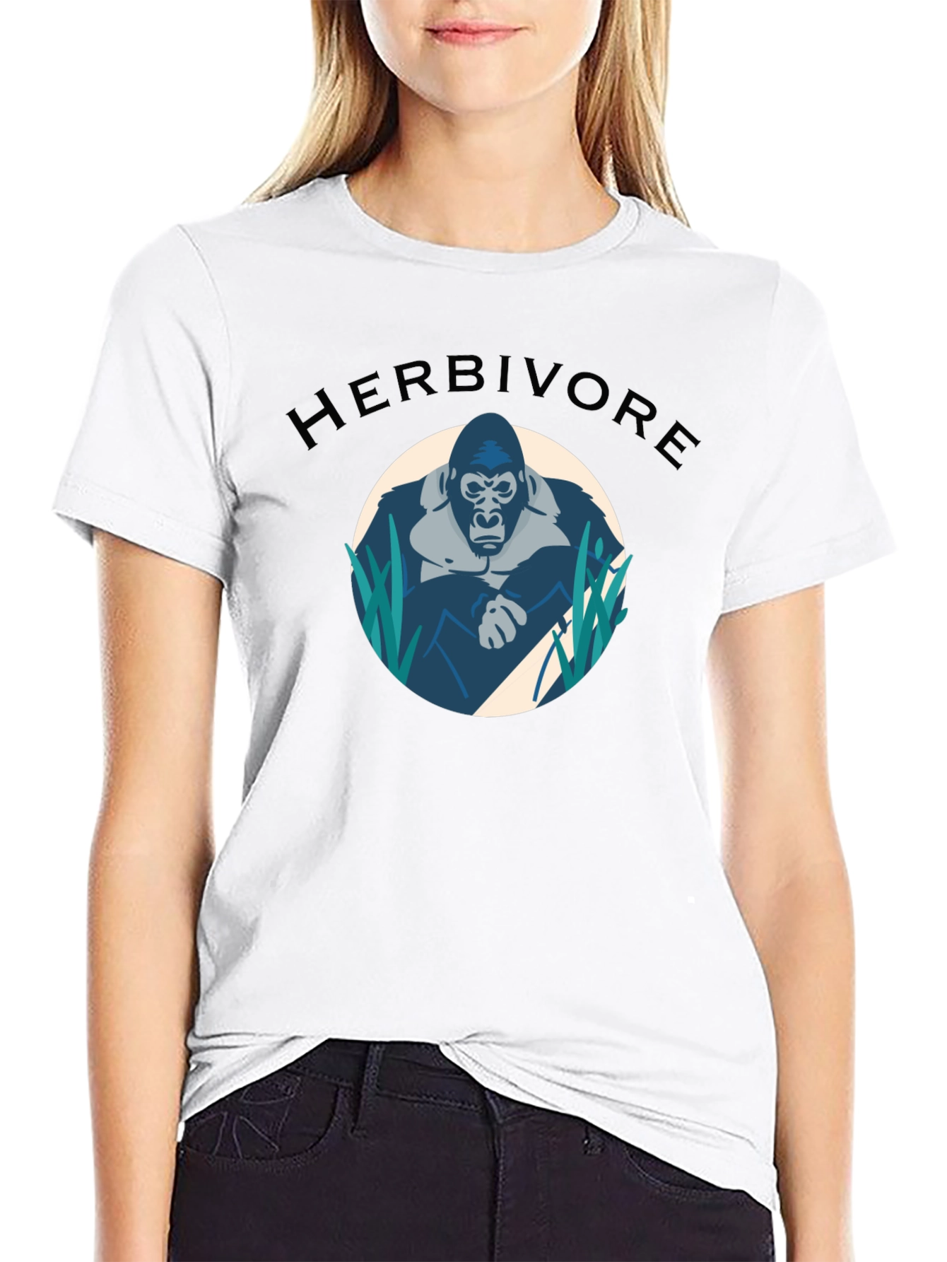 Herbivore Gorilla Graphic T-Shirt - Black