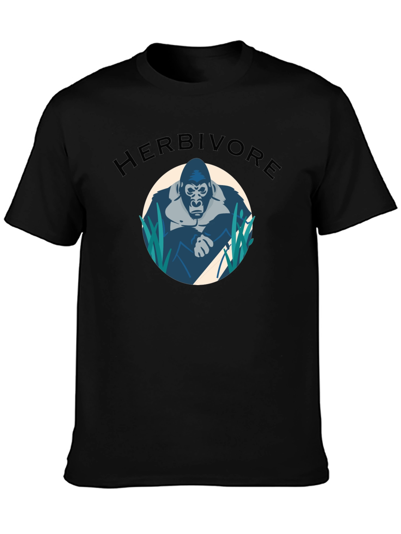 Herbivore Gorilla Graphic T-Shirt - Black