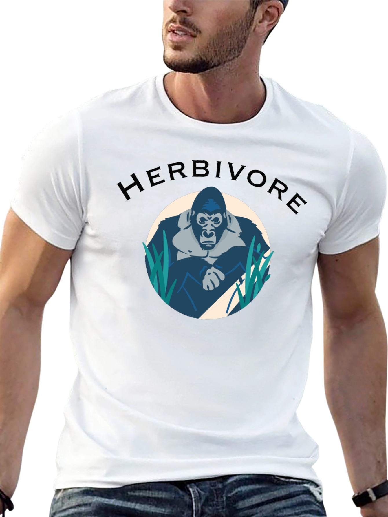 Herbivore Gorilla Graphic T-Shirt - Black