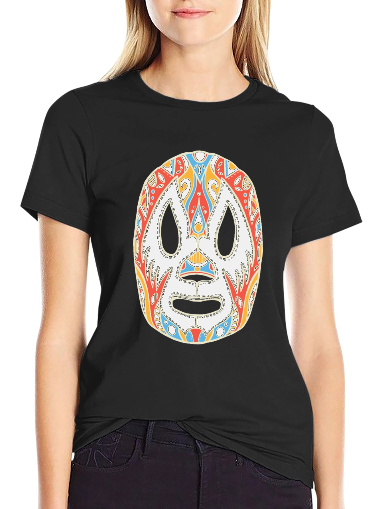Lucha Libre Mask Graphic T-Shirt - Unique Design