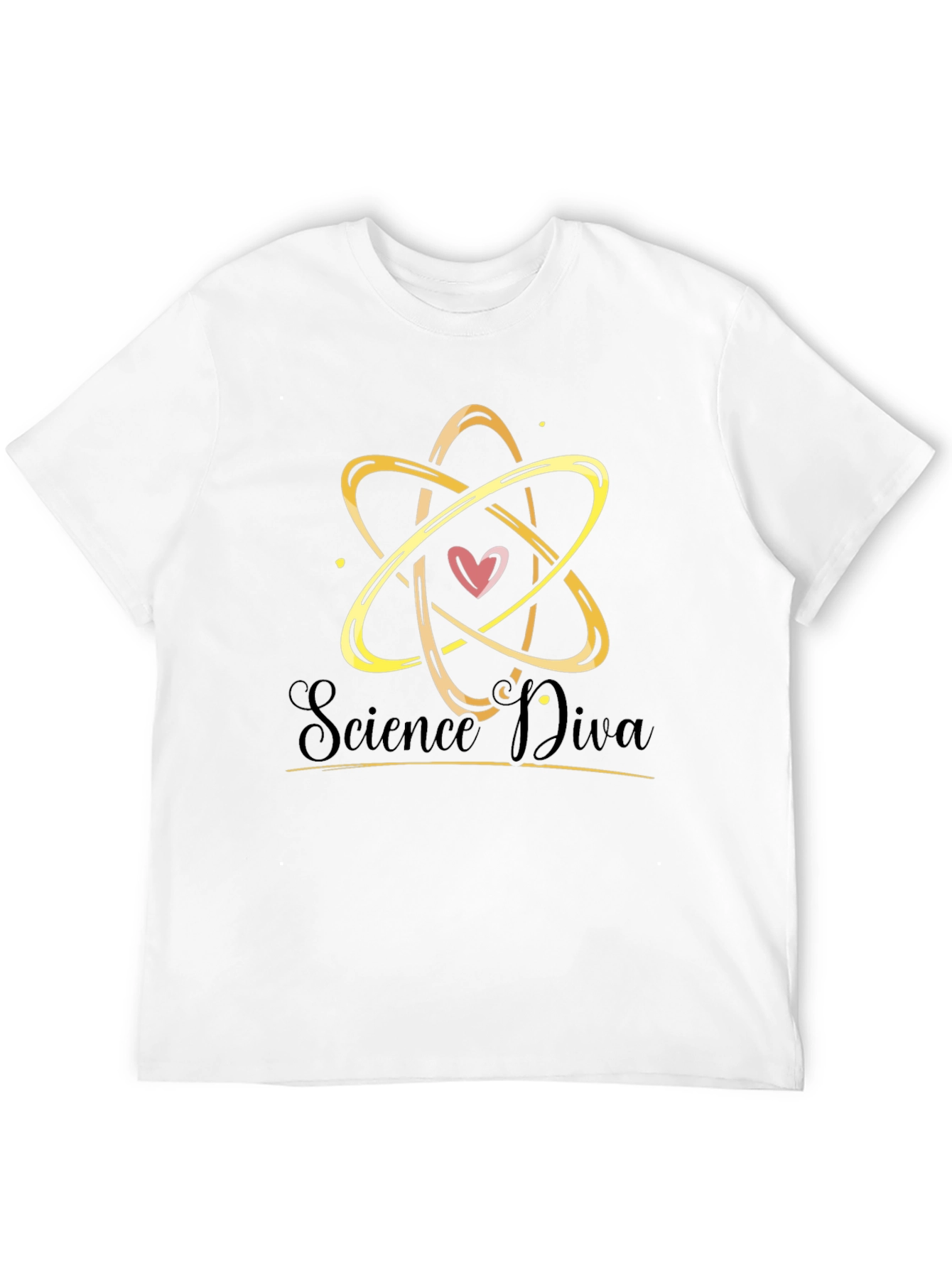 Science Diva Atom Heart T-Shirt - Black