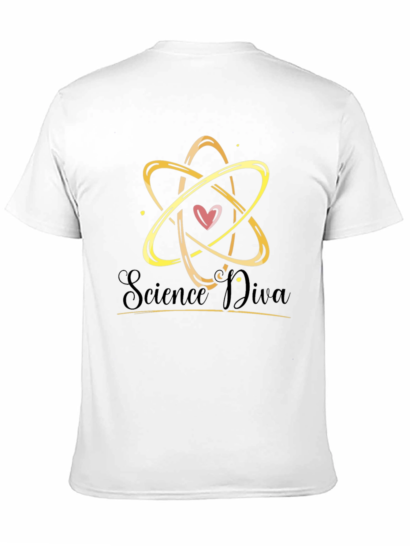 Science Diva Atom Heart T-Shirt - Black