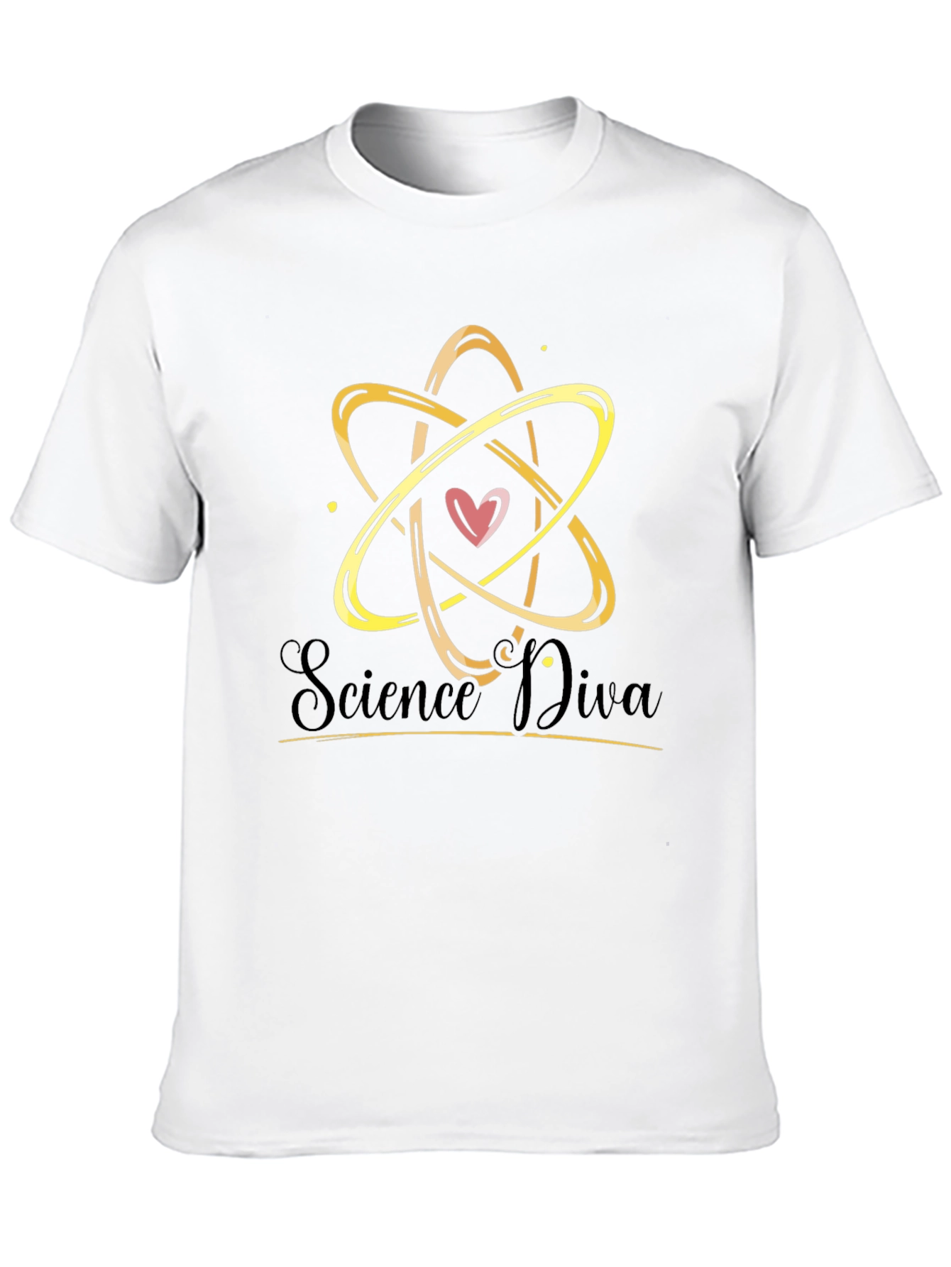 Science Diva Atom Heart T-Shirt - Black