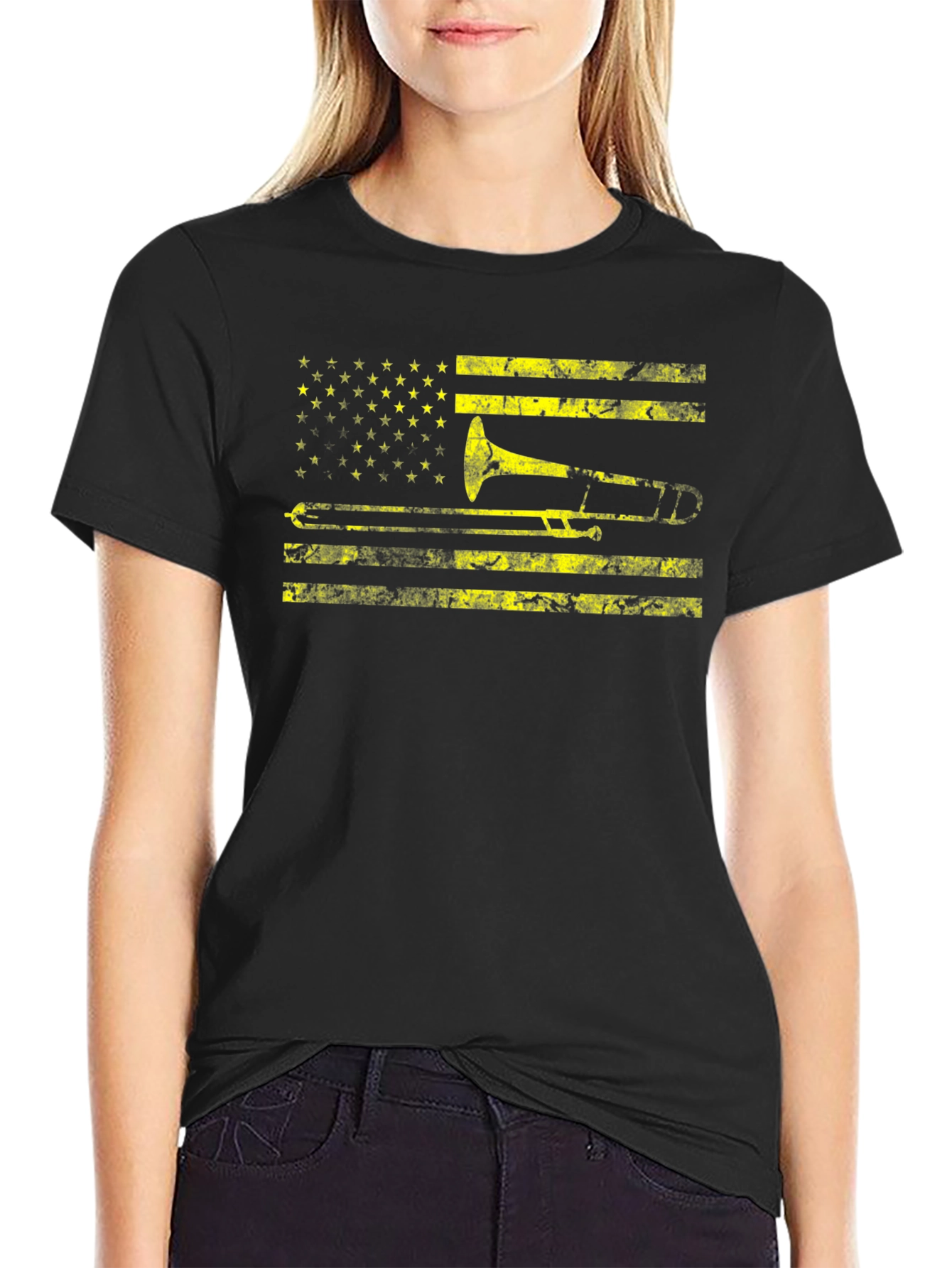 Trombone Flag Graphic Tee - Musicians Pride