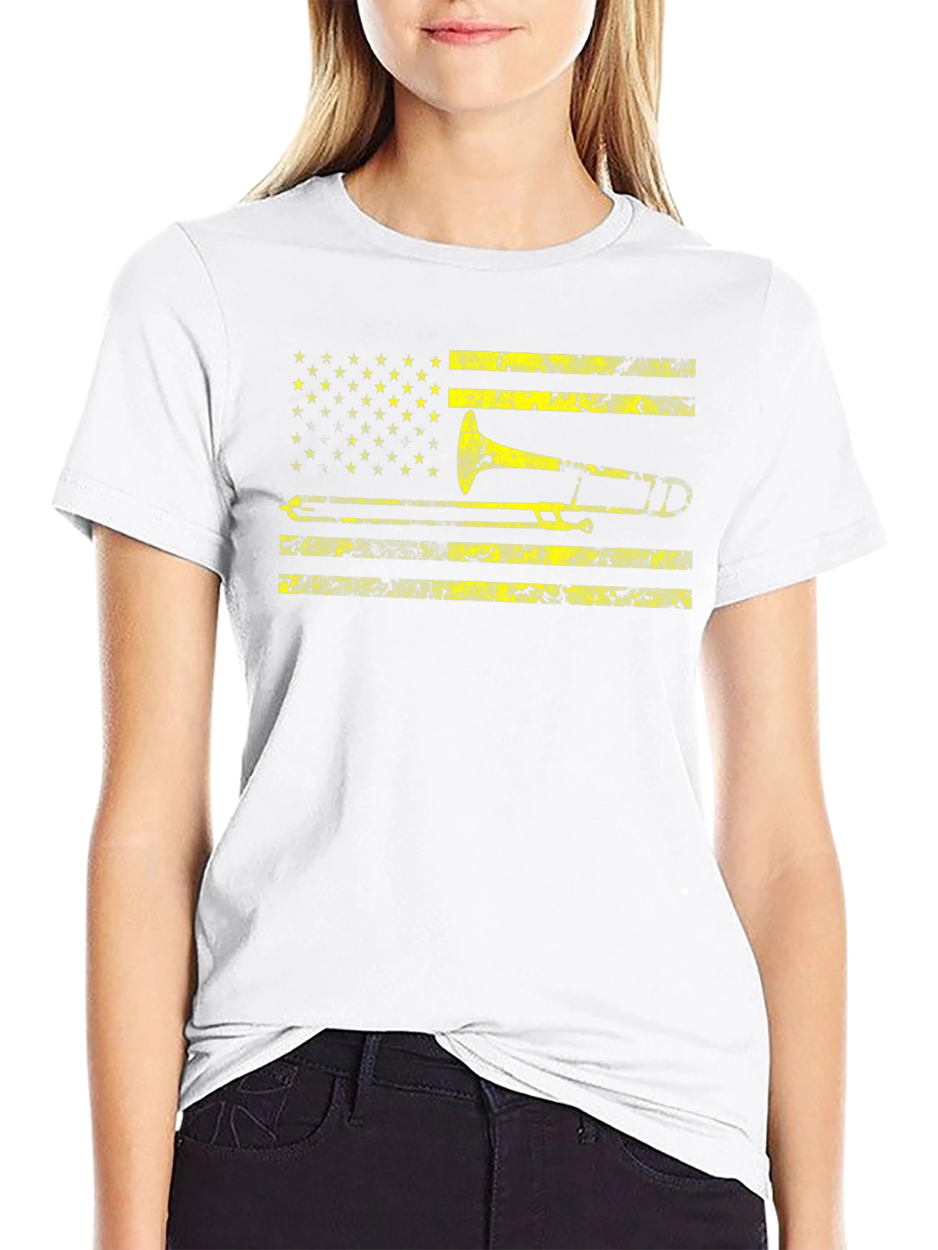 Trombone Flag Graphic Tee - Musicians Pride