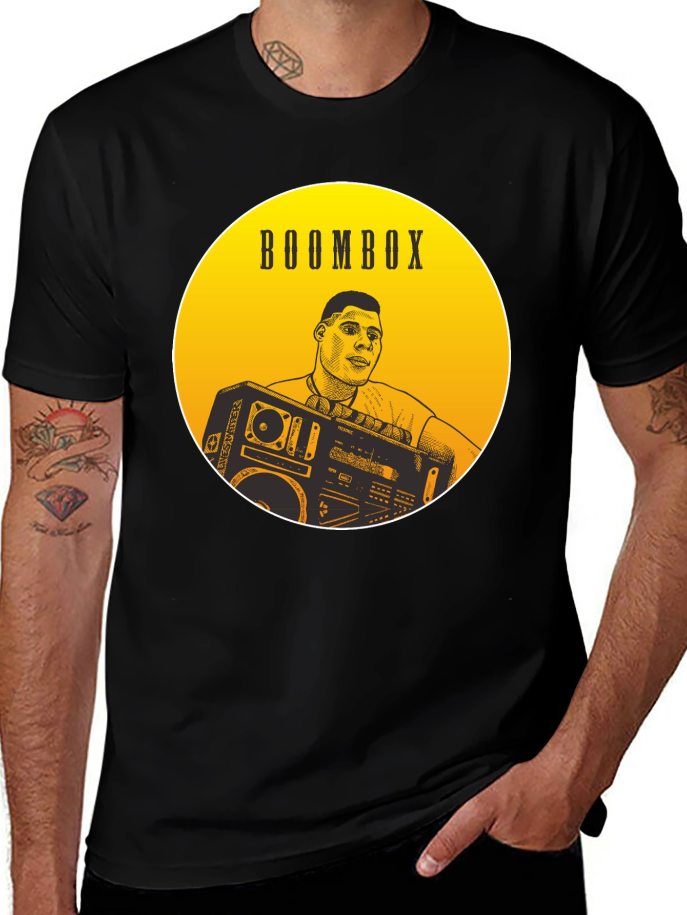 Boombox Graphic Tee - Retro Style