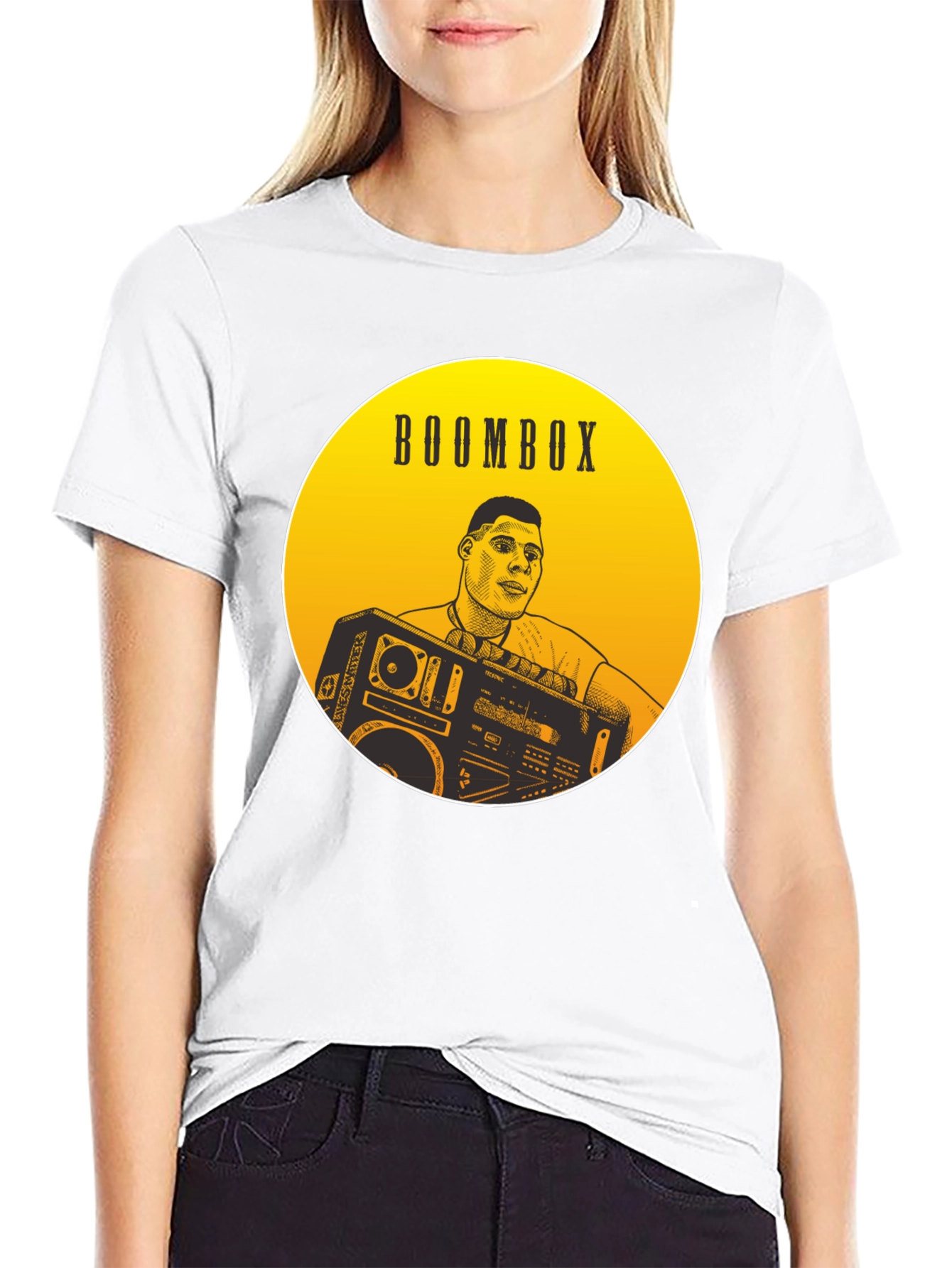 Boombox Graphic Tee - Retro Style