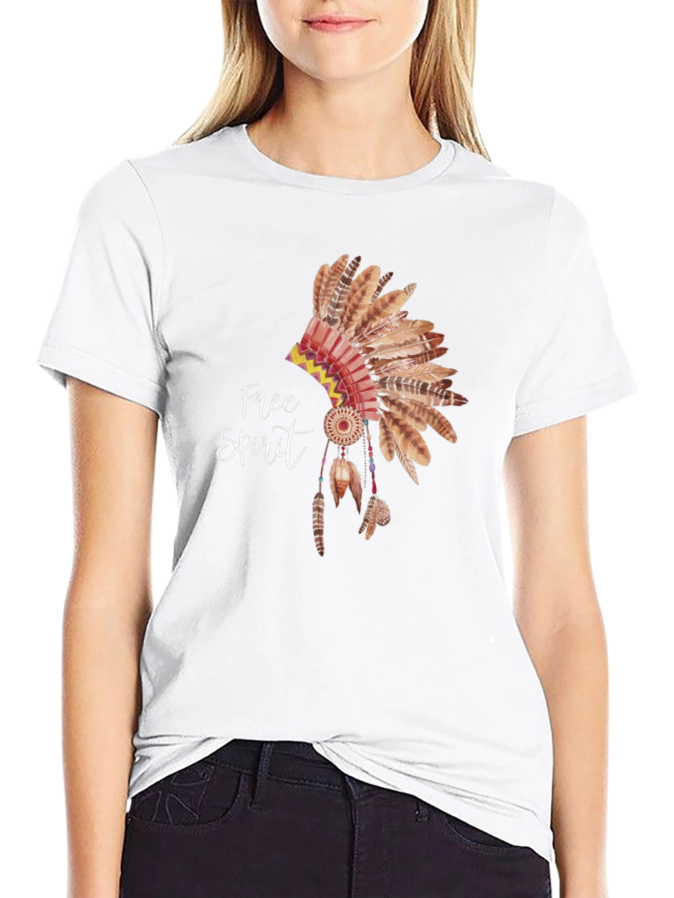 Free Spirit Headdress Graphic T-Shirt
