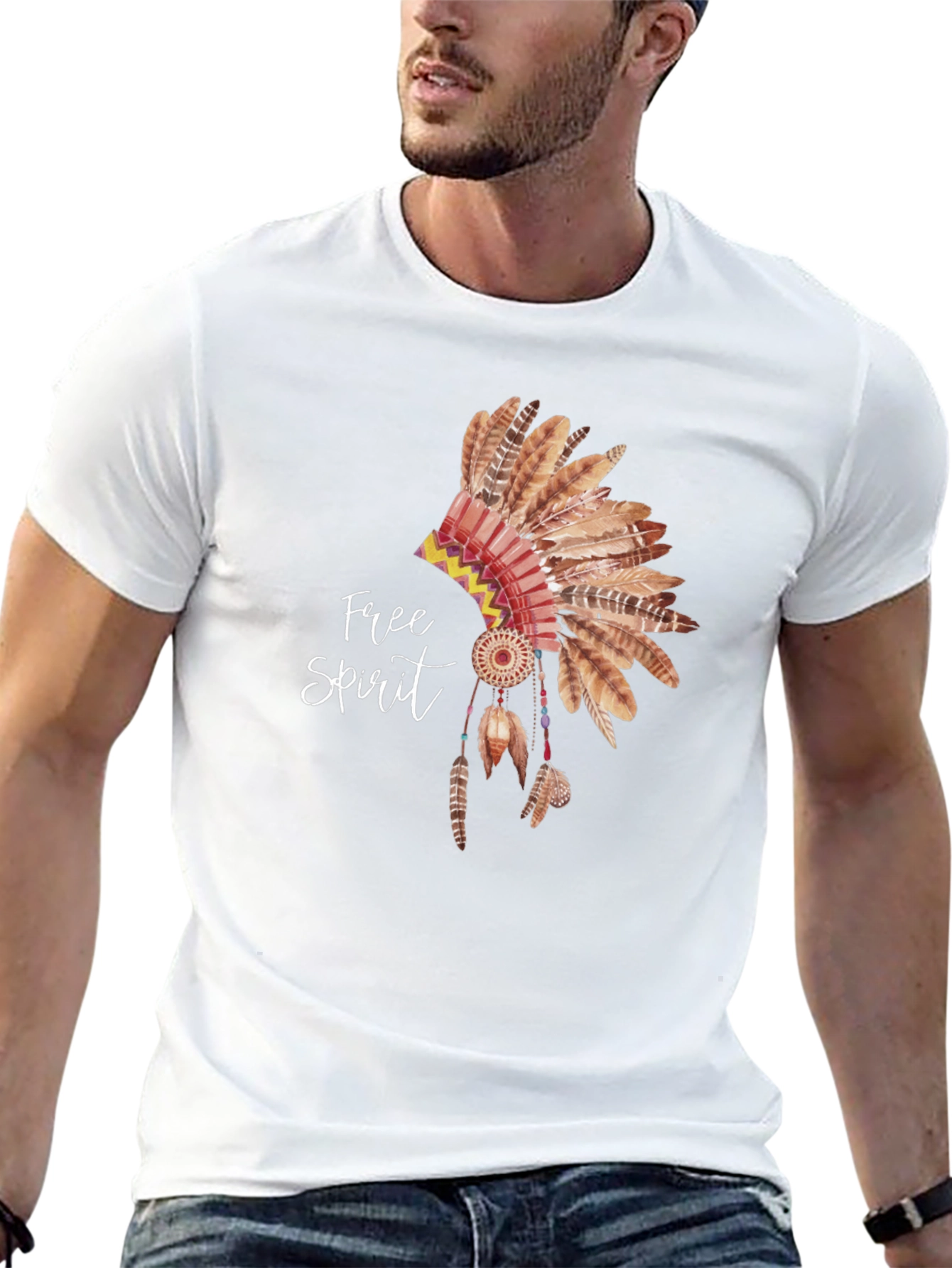 Free Spirit Headdress Graphic T-Shirt