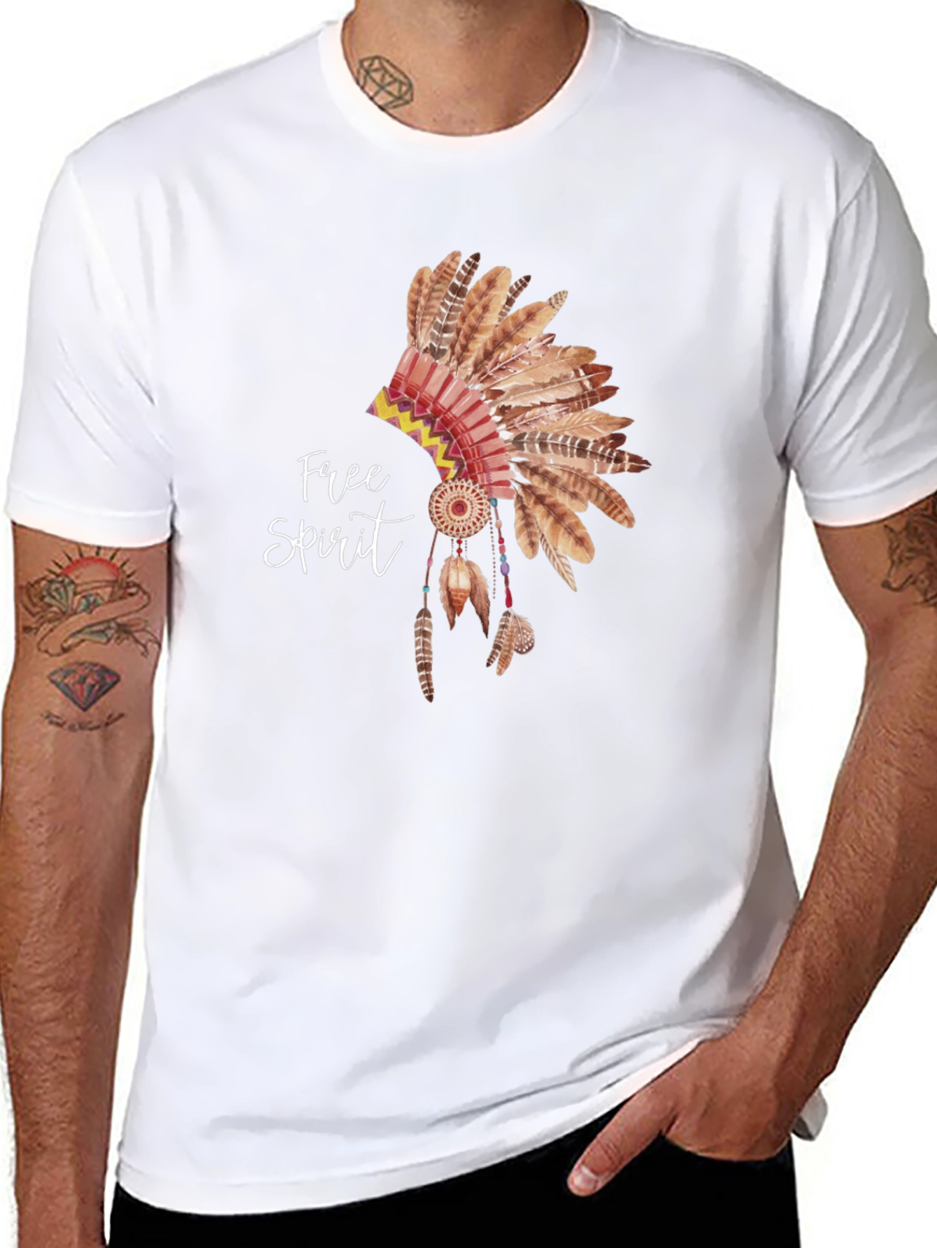 Free Spirit Headdress Graphic T-Shirt