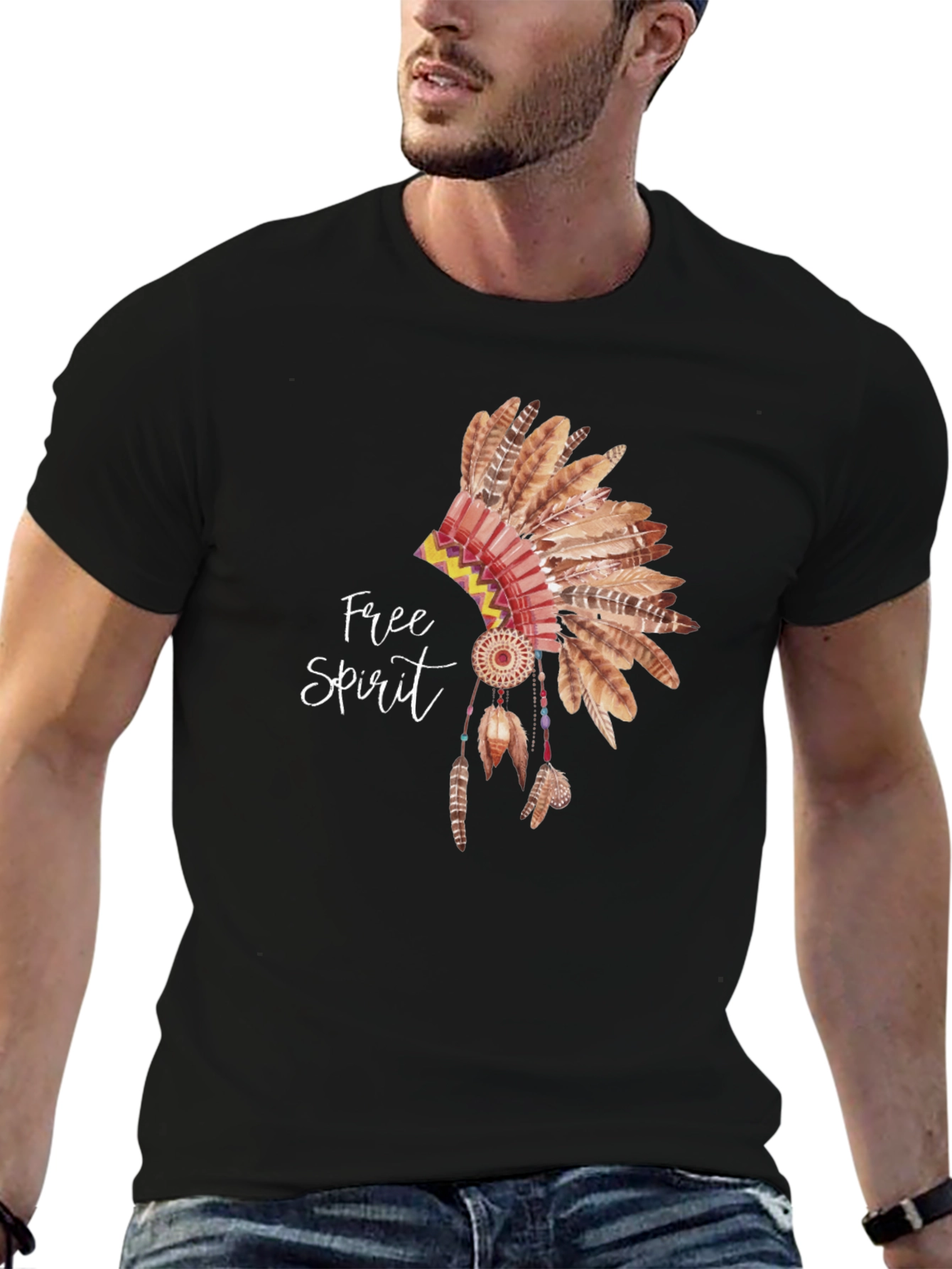 Free Spirit Headdress Graphic T-Shirt