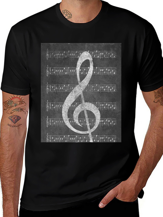 Musical Notes T-Shirt: Treble Clef & Sheet Music Design