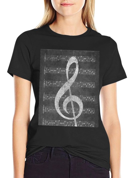 Musical Notes T-Shirt: Treble Clef & Sheet Music Design