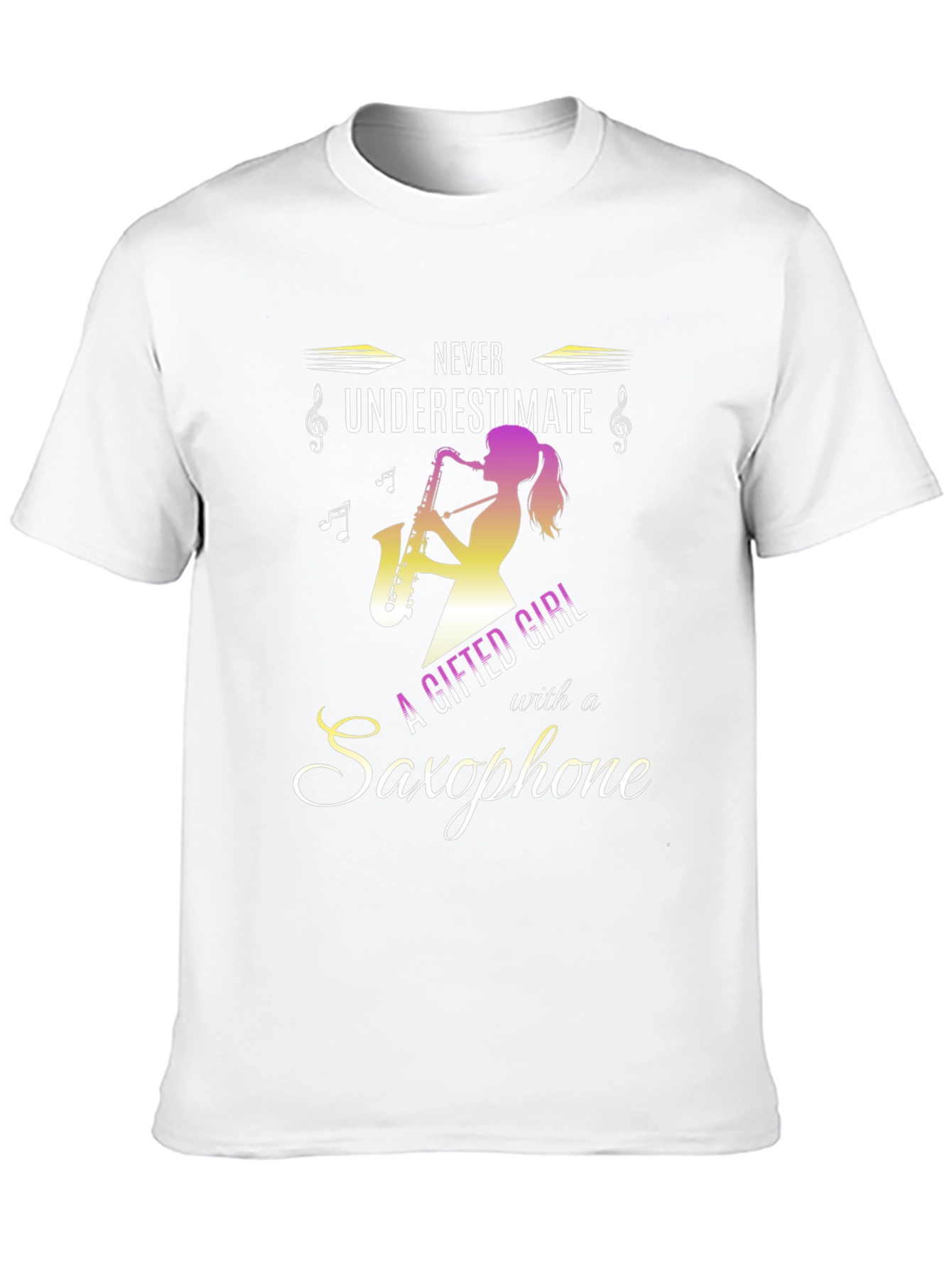 Never Underestimate Saxophone Girl T-Shirt