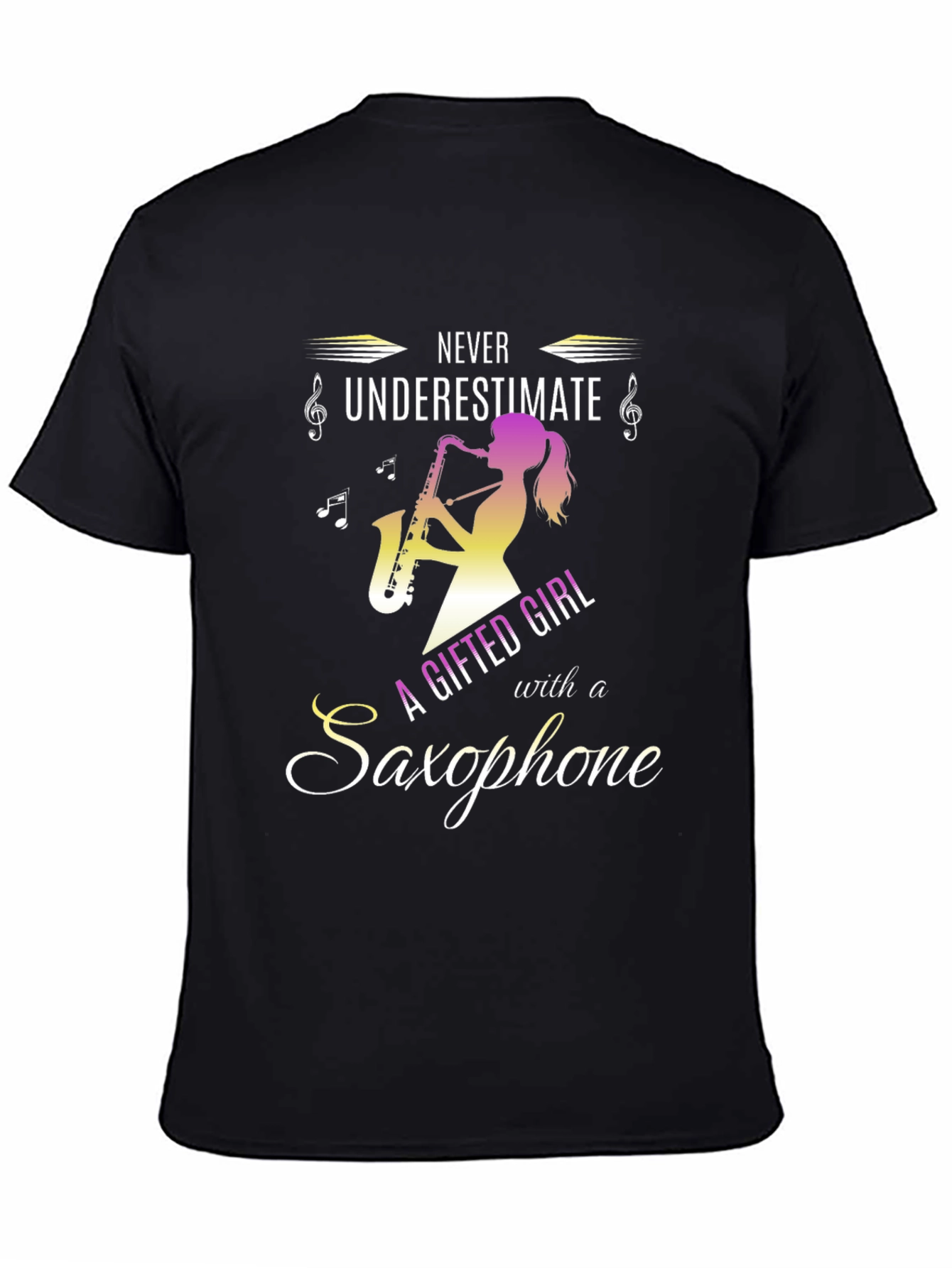 Never Underestimate Saxophone Girl T-Shirt