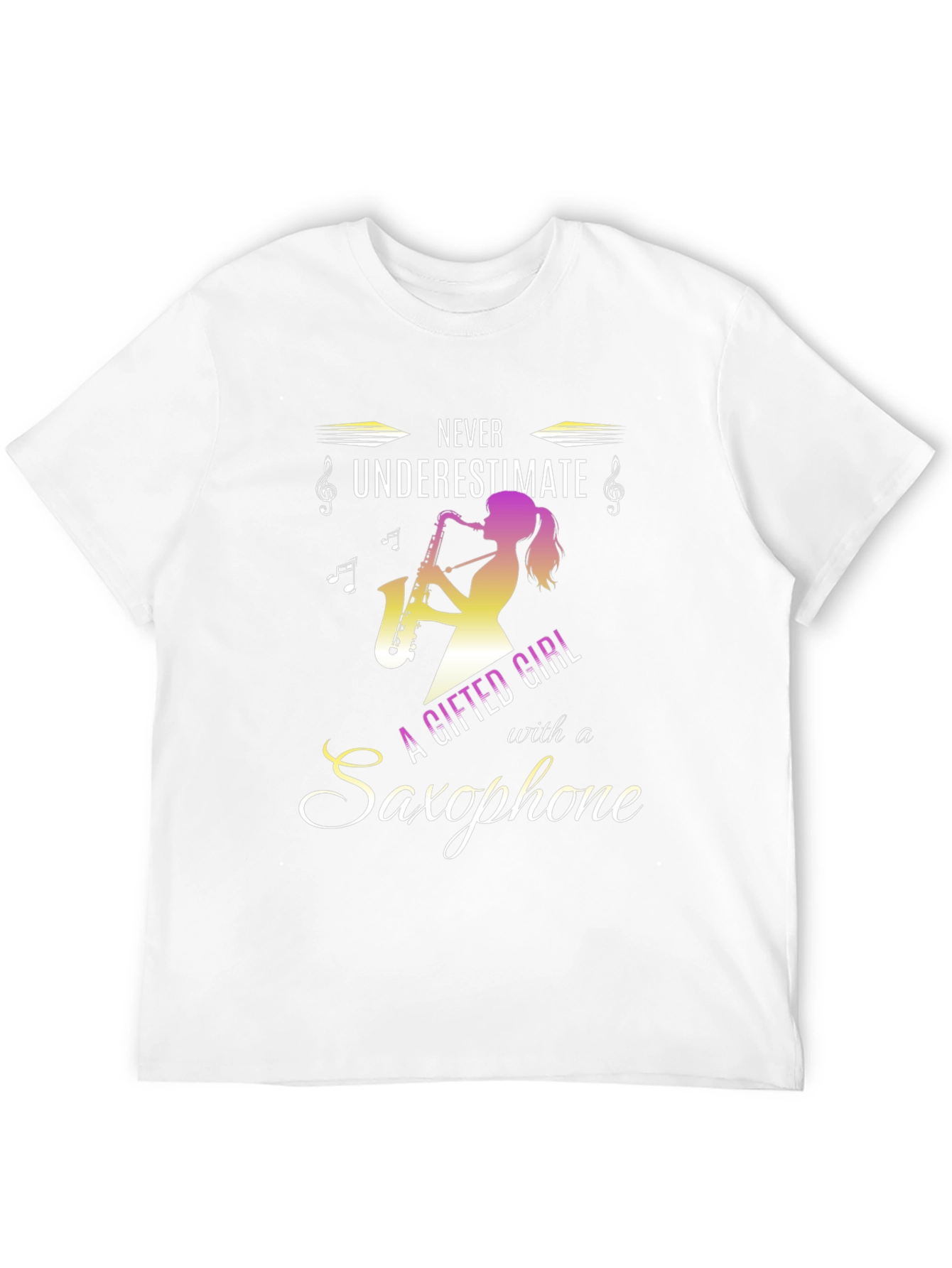 Never Underestimate Saxophone Girl T-Shirt