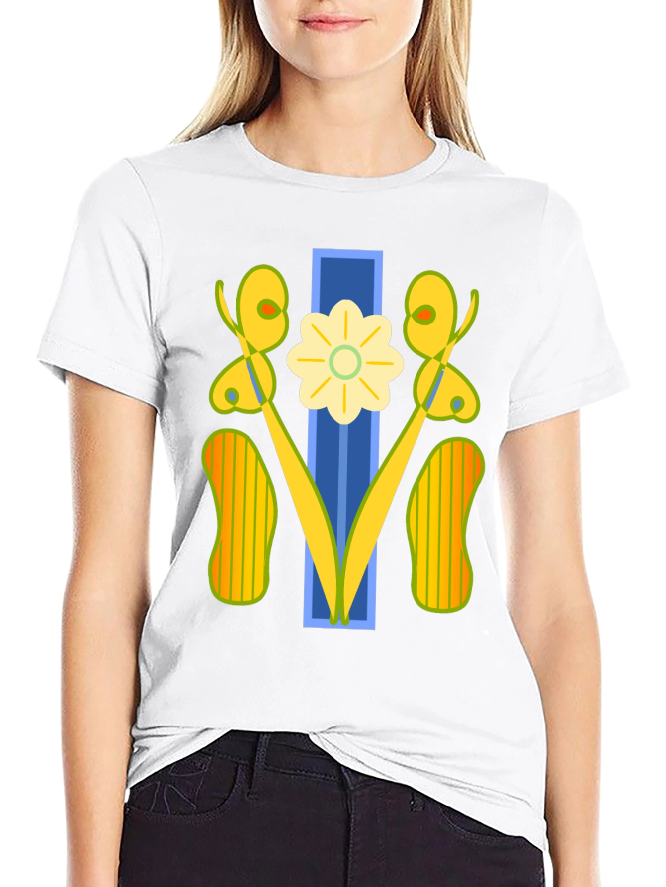 Abstract Floral Graphic Tee - Modern Art Shirt