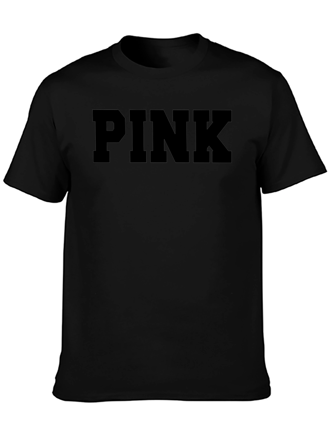 PINK Black Graphic T-Shirt Casual Wear