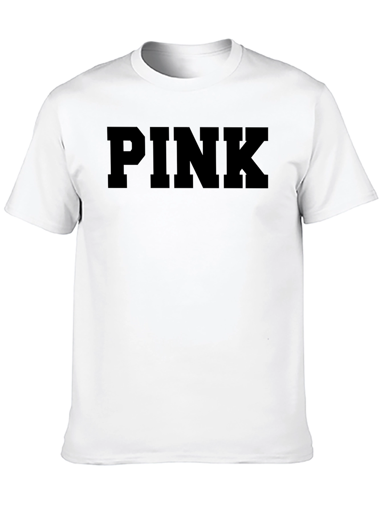 PINK Black Graphic T-Shirt Casual Wear
