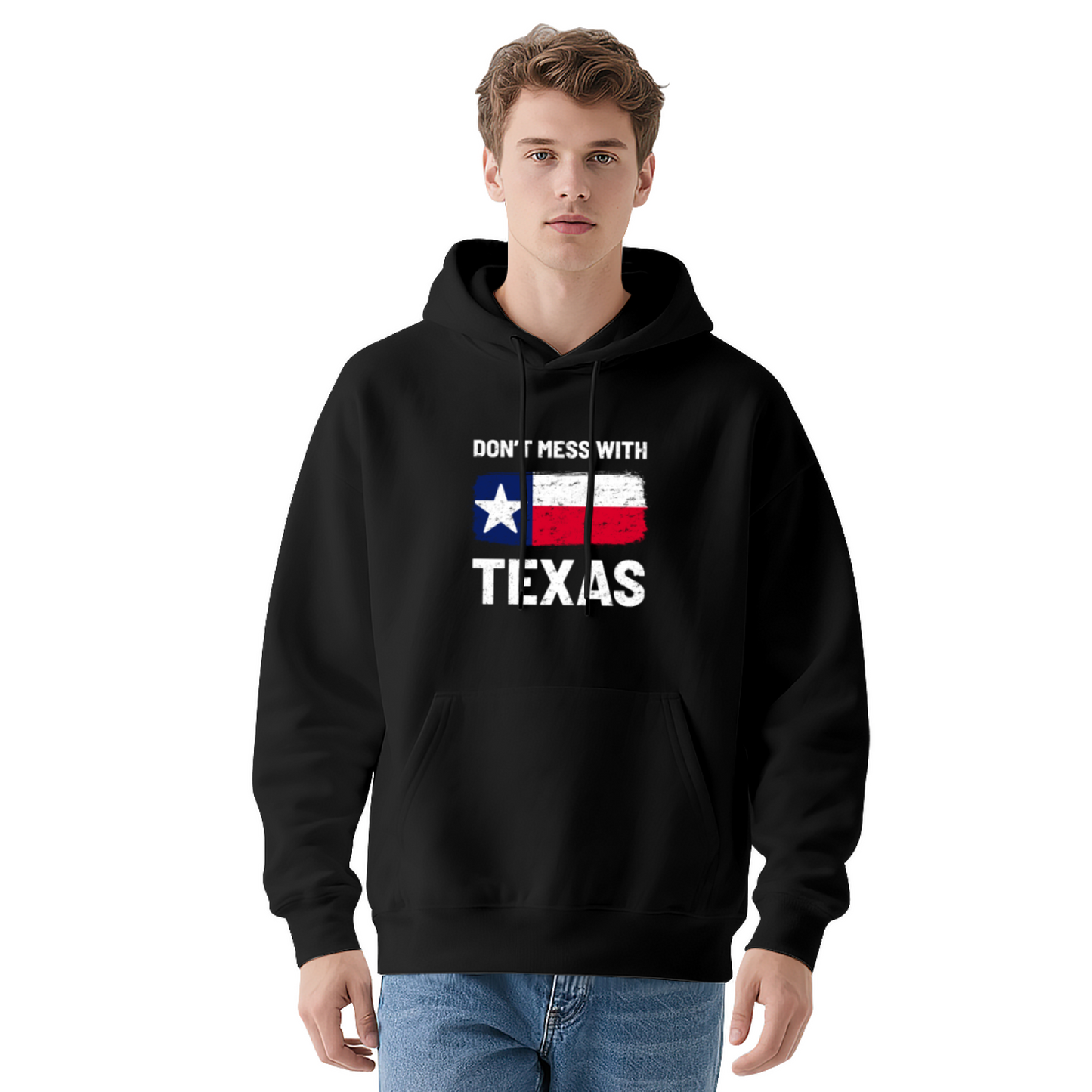 Vintage Texas Flag Graphic Hoodie, Cozy Daily Wear