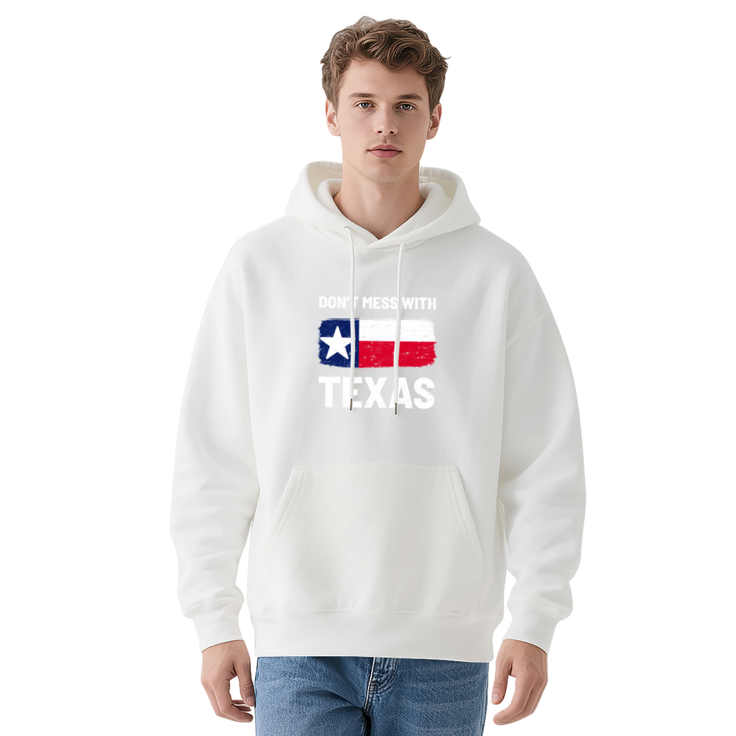 Vintage Texas Flag Graphic Hoodie, Cozy Daily Wear