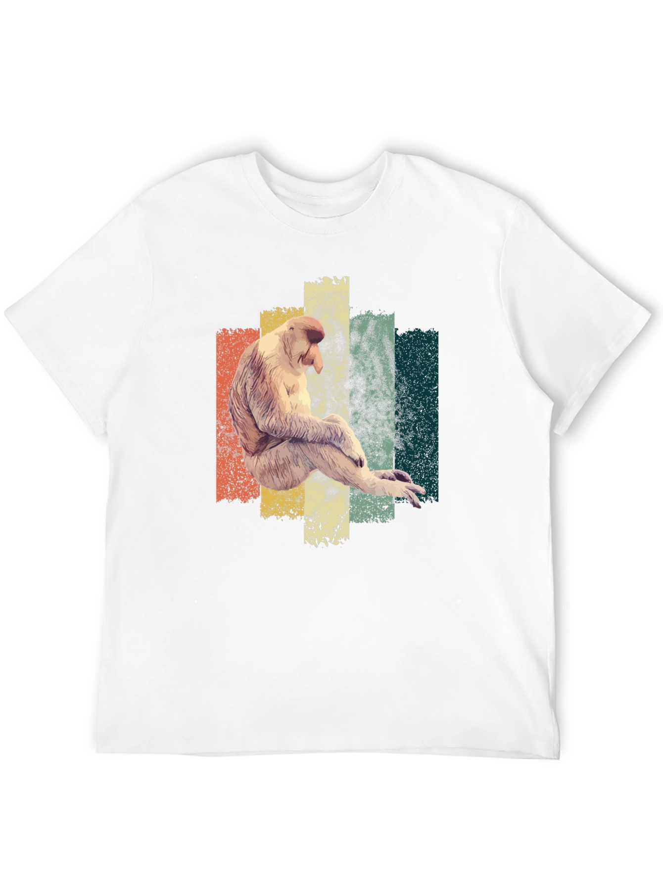 Proboscis Monkey T-Shirt - Retro Style