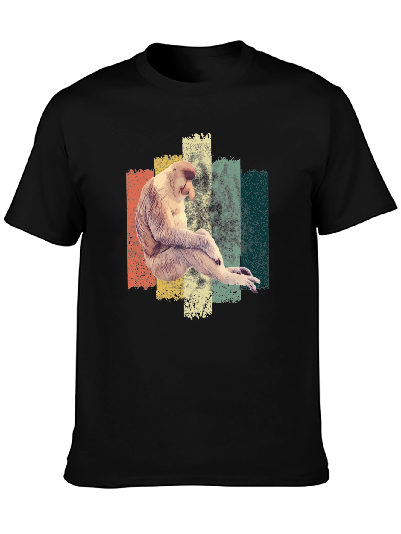 Proboscis Monkey T-Shirt - Retro Style
