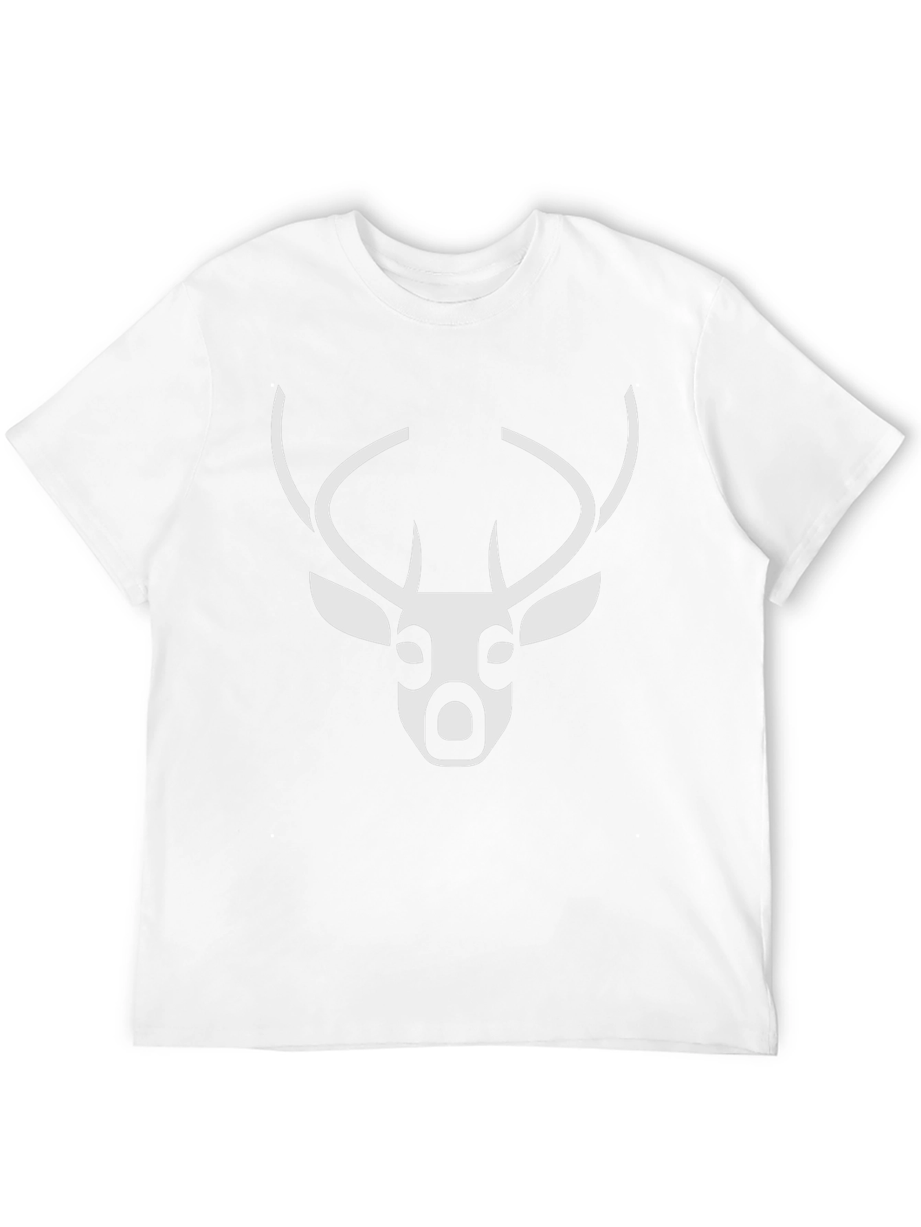 Deer Graphic Black Tee - Modern Wildlife Design