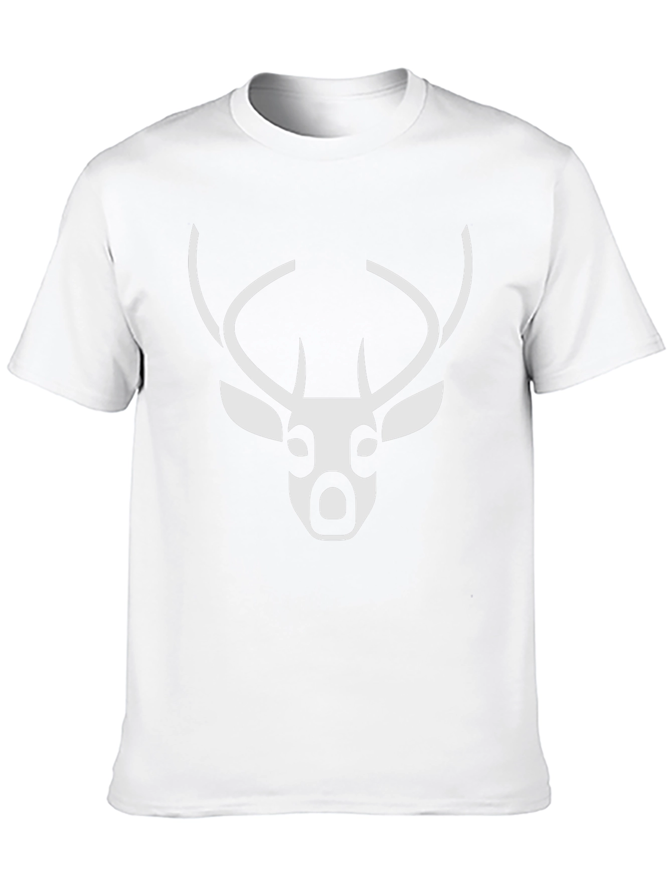 Deer Graphic Black Tee - Modern Wildlife Design