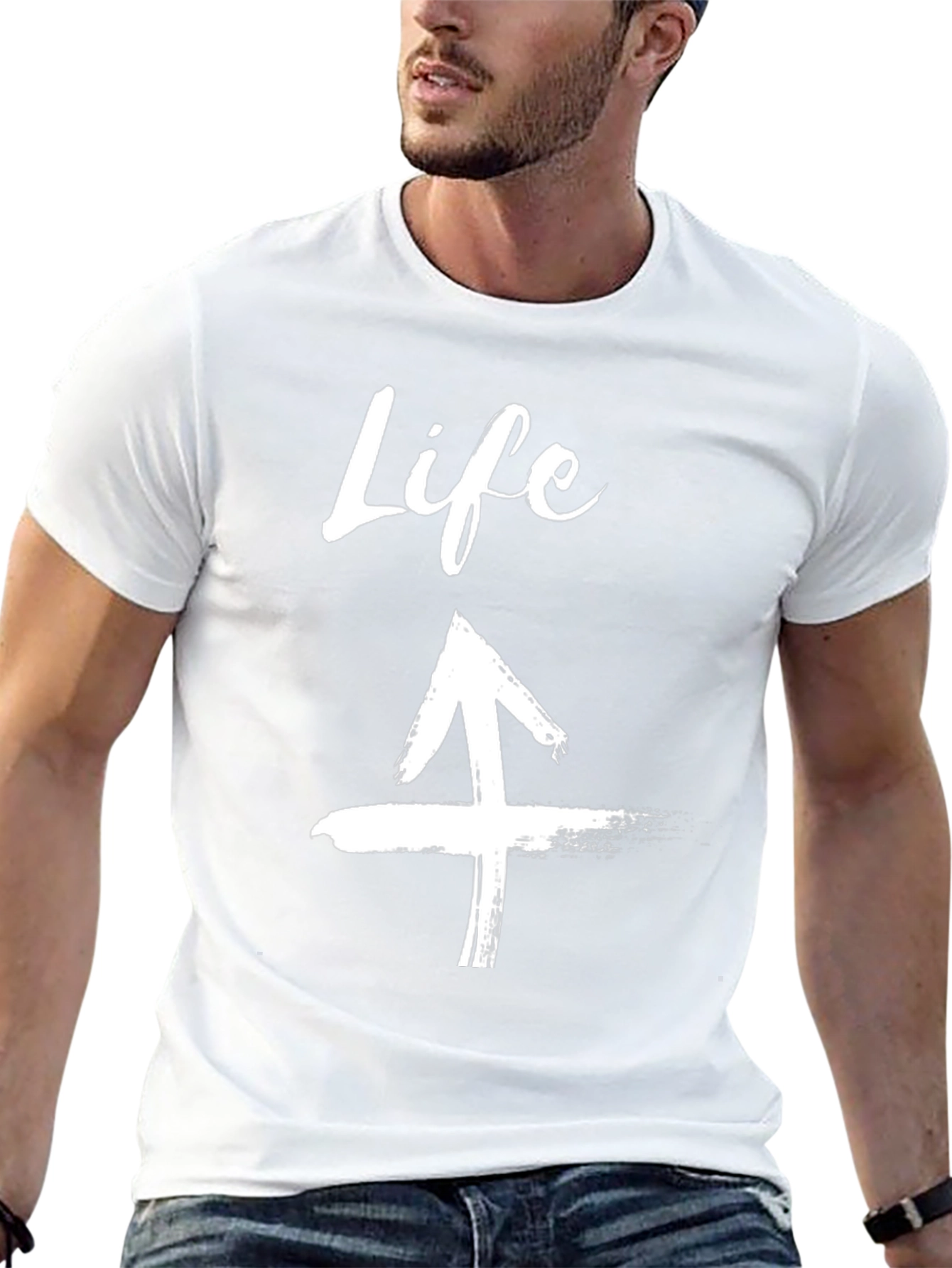 Life Arrow Graphic Tee - Trendy Casual Shirt