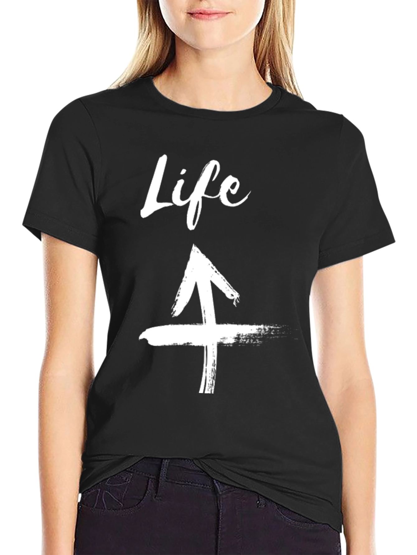 Life Arrow Graphic Tee - Trendy Casual Shirt