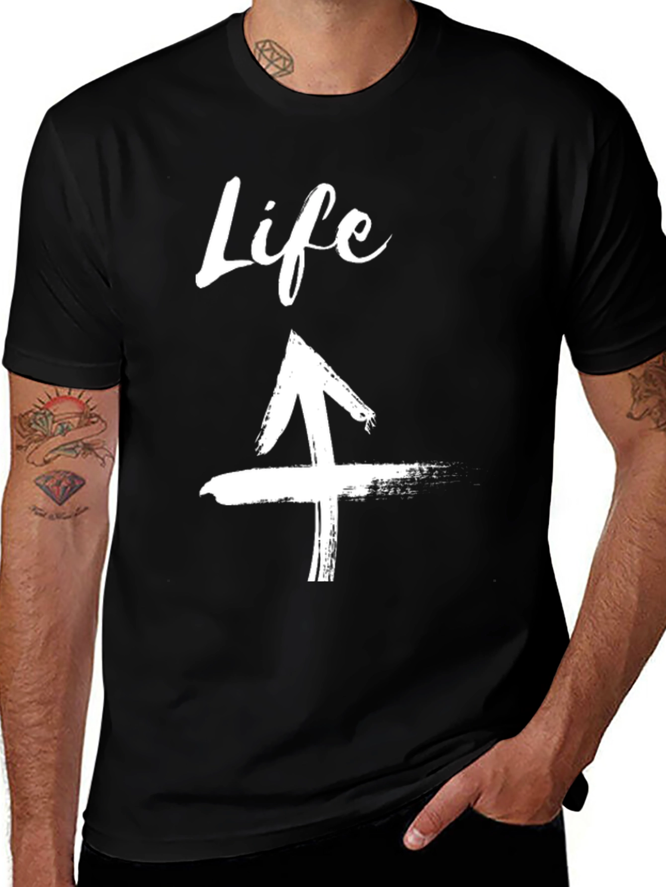 Life Arrow Graphic Tee - Trendy Casual Shirt