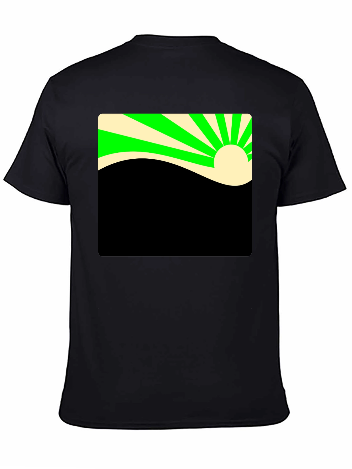 Retro Sunrise Graphic Tee - Black