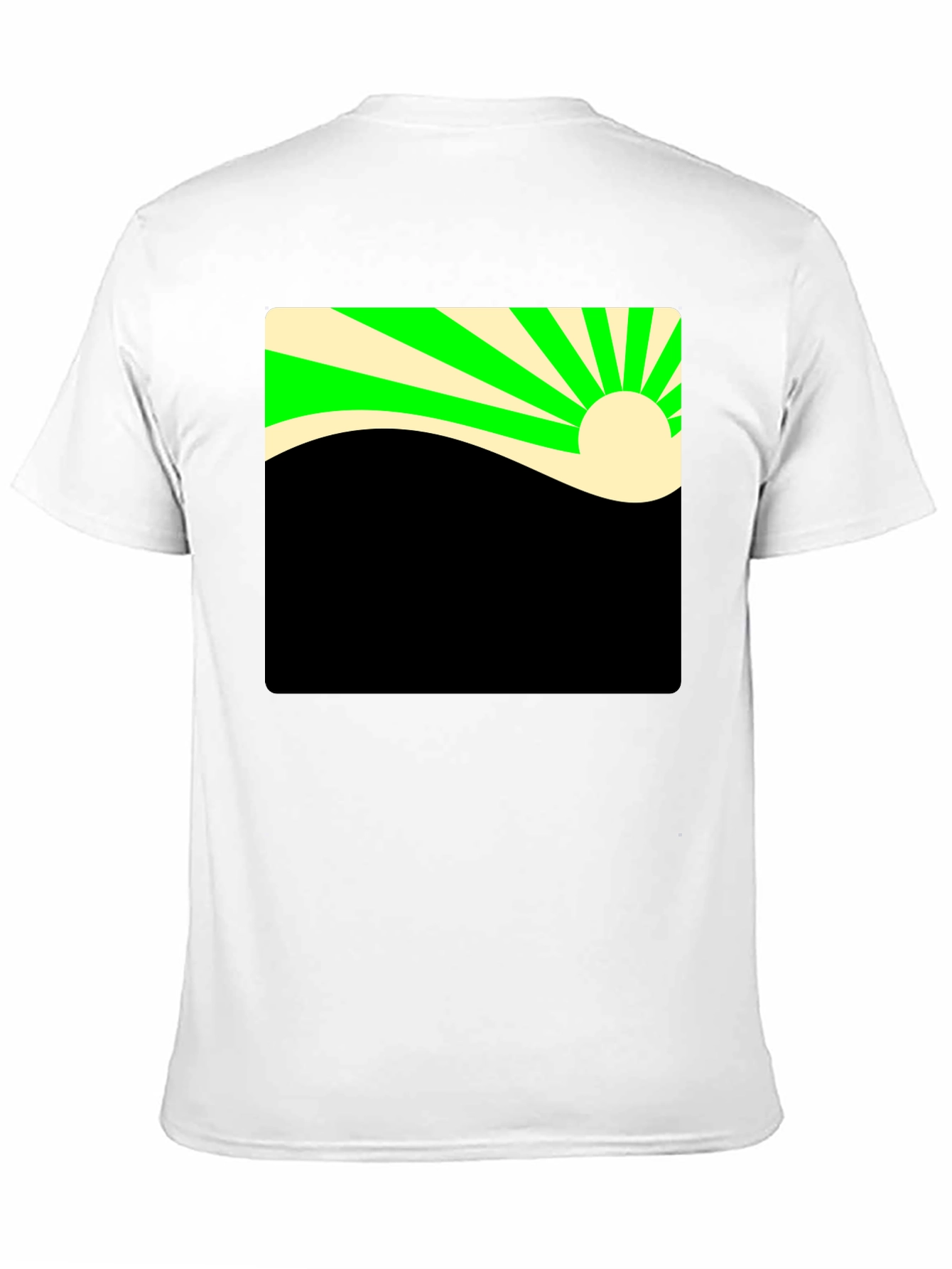 Retro Sunrise Graphic Tee - Black