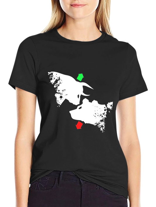 Bull and Bear Graphic Tee - Stock Market T-Shirt