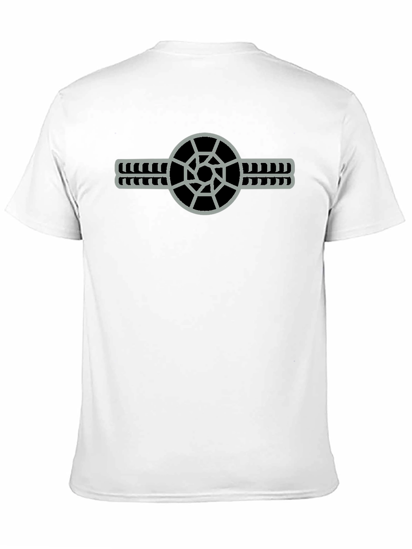 Geometric Circle Graphic Print Black T-Shirt