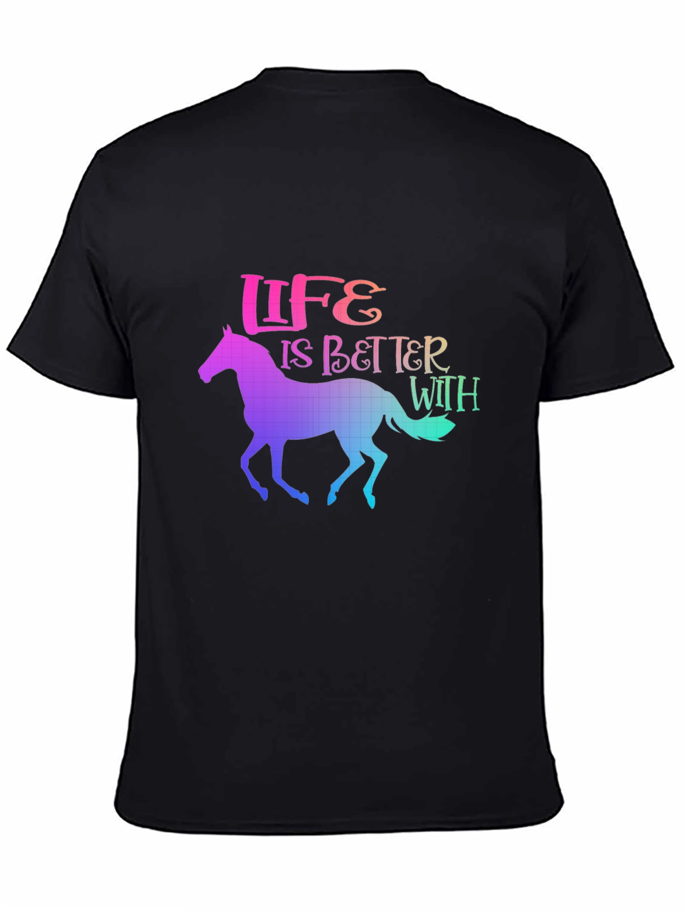 Life is Better With Horses Rainbow T-Shirt