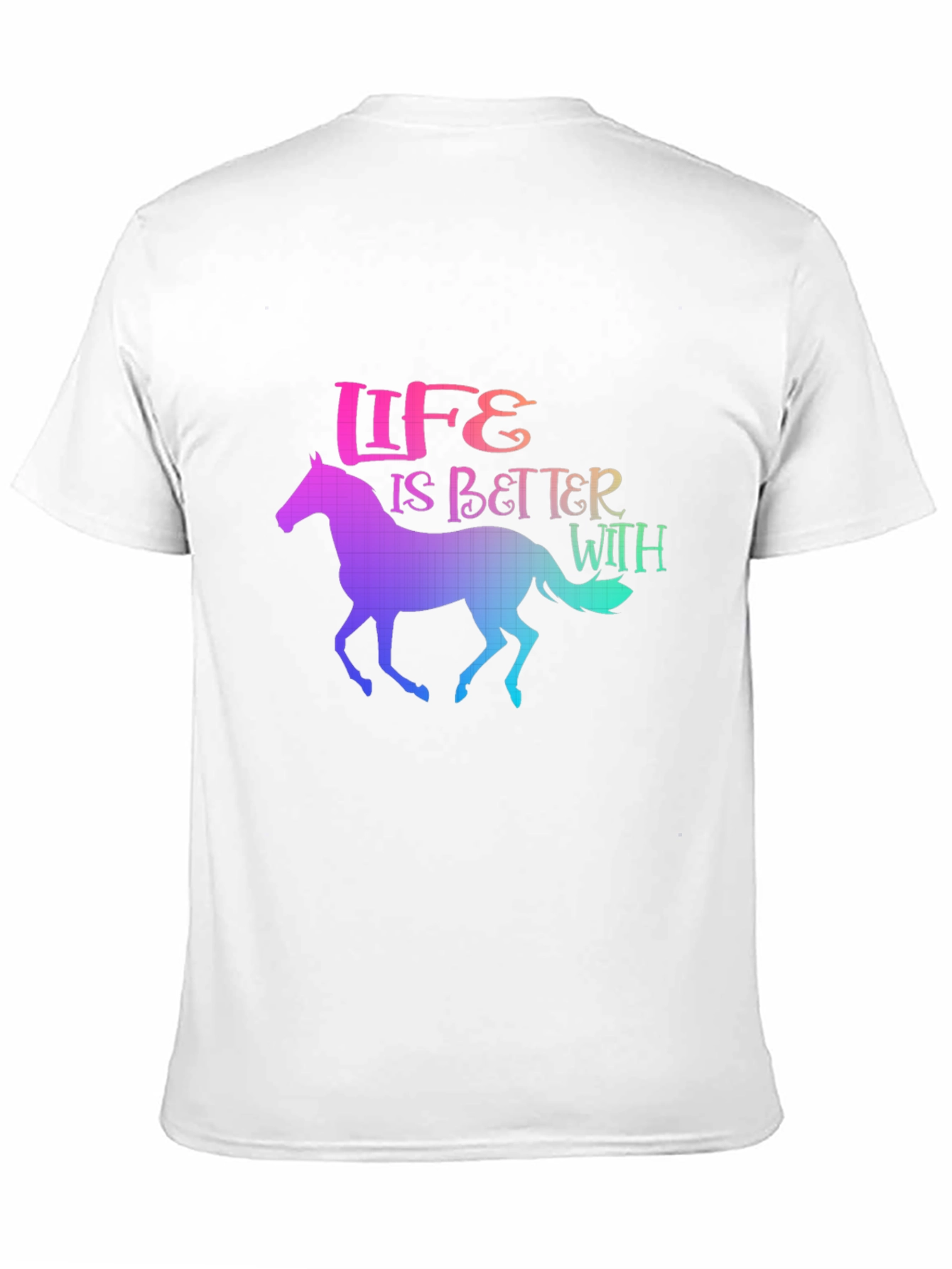 Life is Better With Horses Rainbow T-Shirt