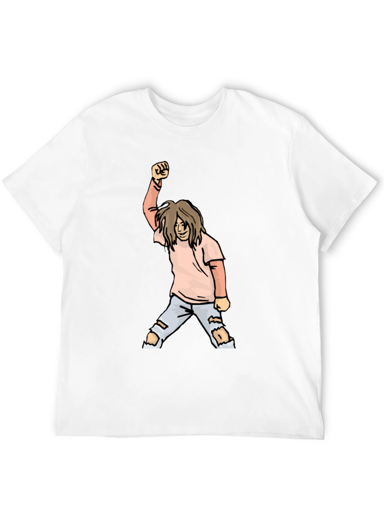 Graphic Tee - Cartoon Punk Rocker Fist