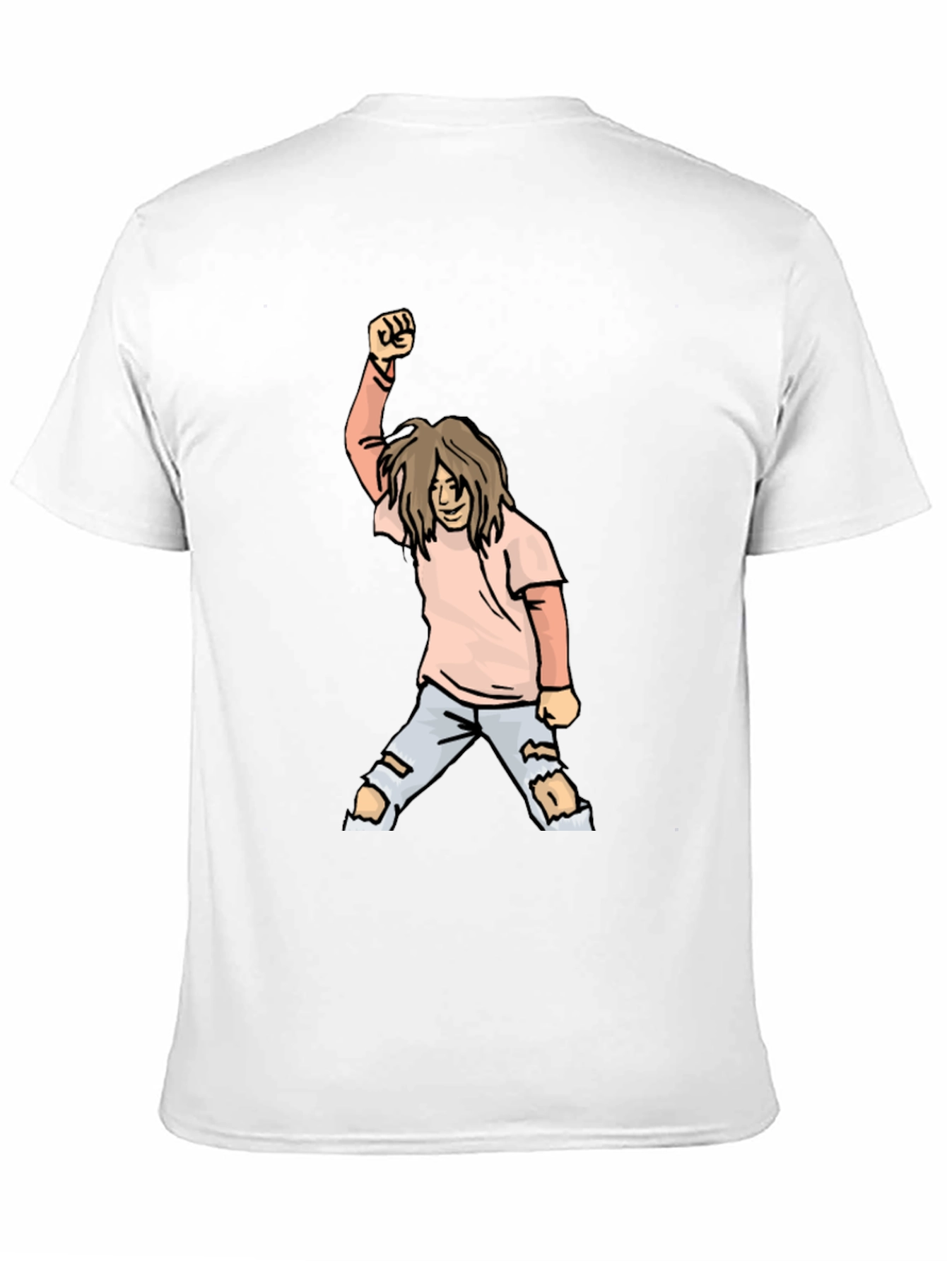 Graphic Tee - Cartoon Punk Rocker Fist