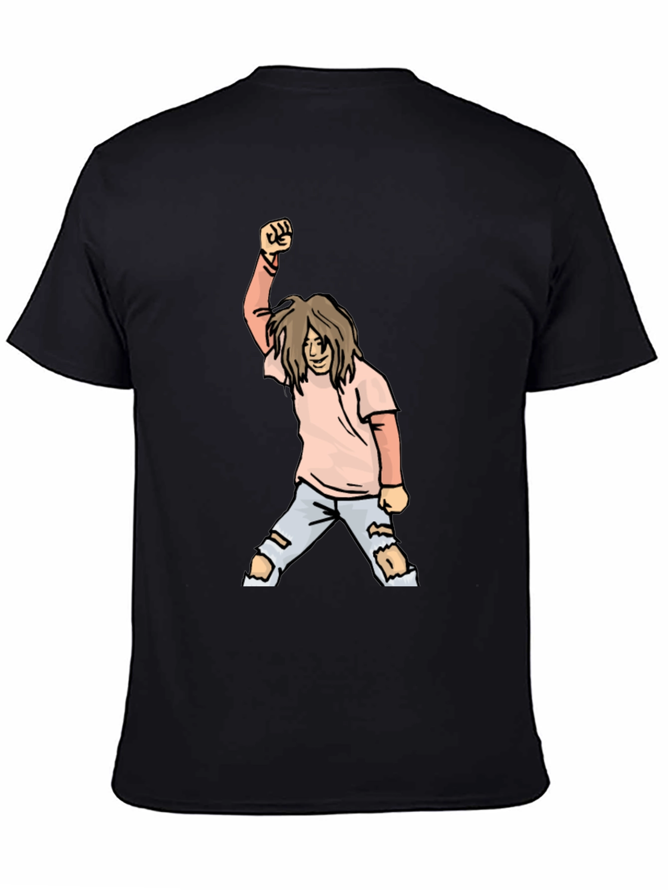 Graphic Tee - Cartoon Punk Rocker Fist