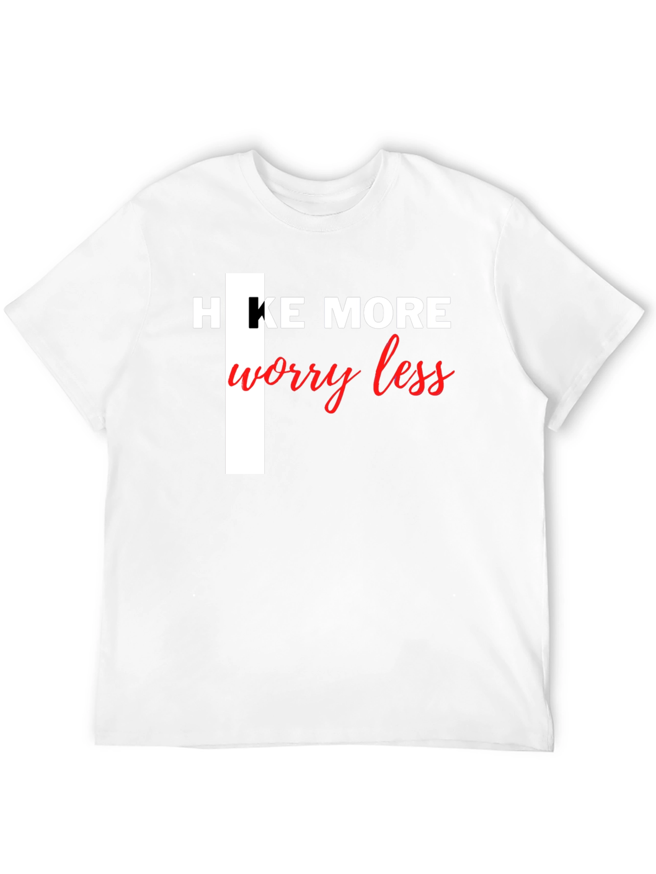Hike More Worry Less Black Tee