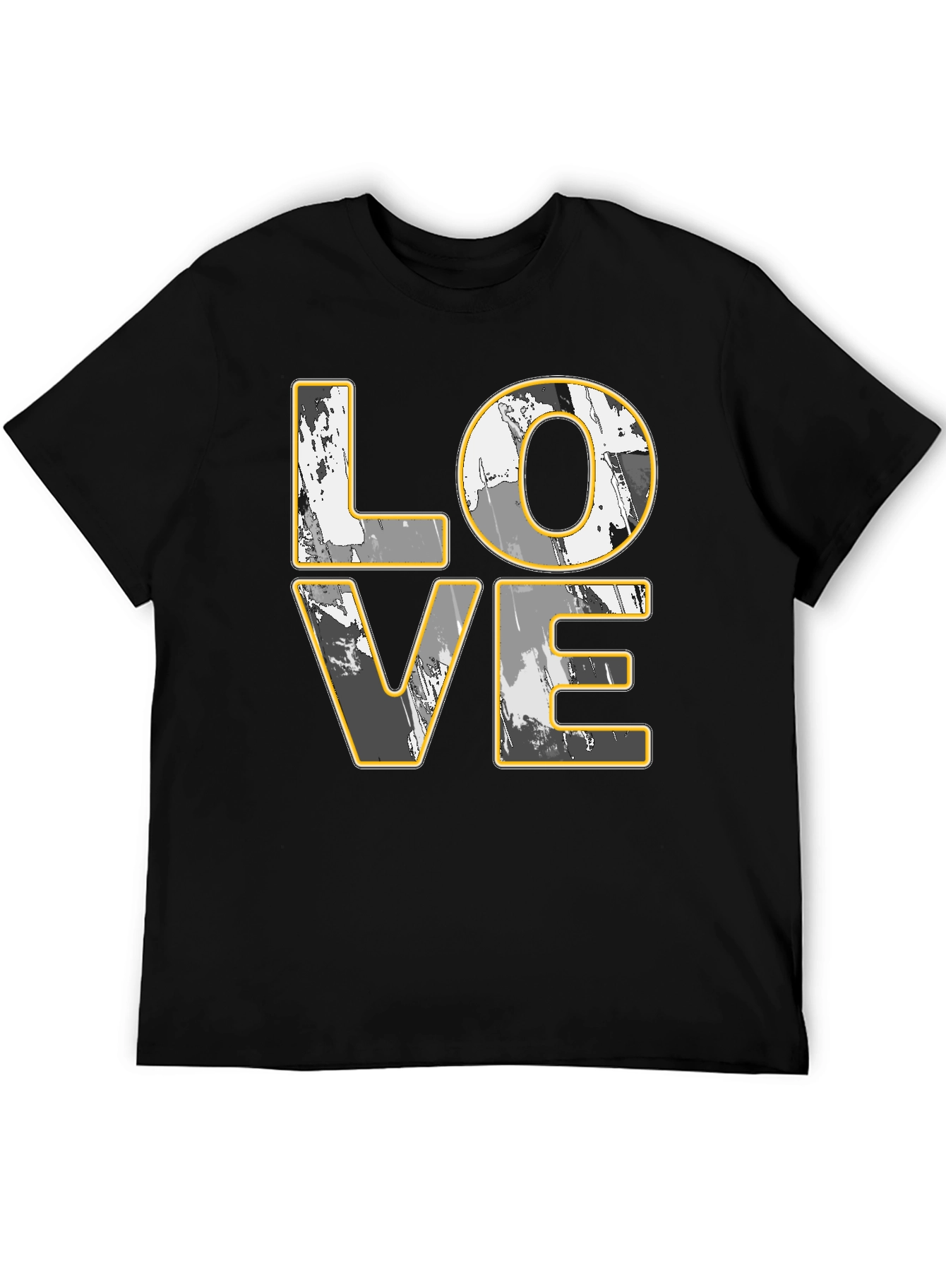 LOVE Graphic Print Black T-Shirt