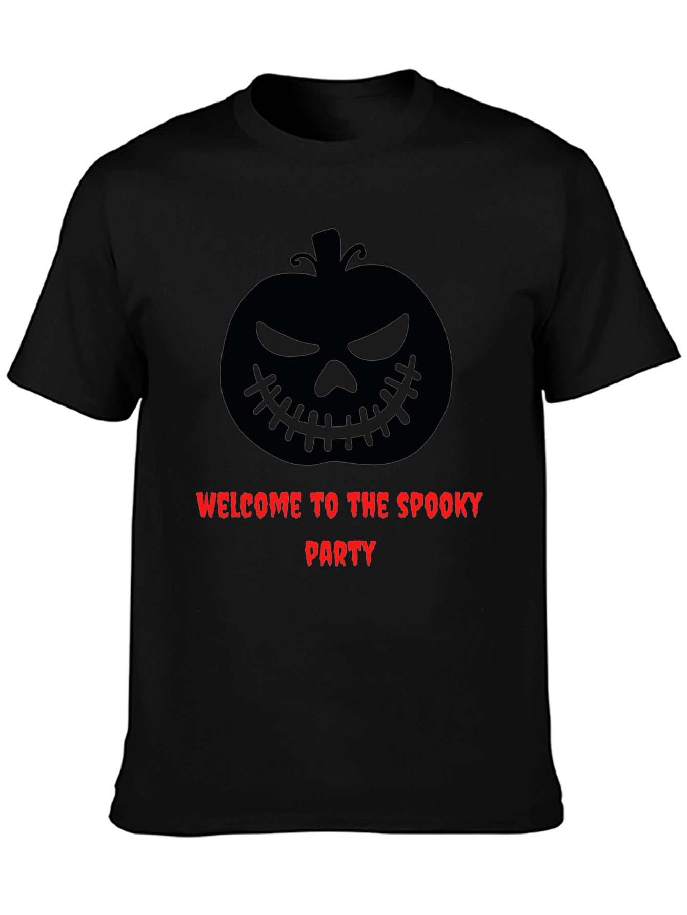 Spooky Party Graphic Tee - Halloween Pumpkin Design