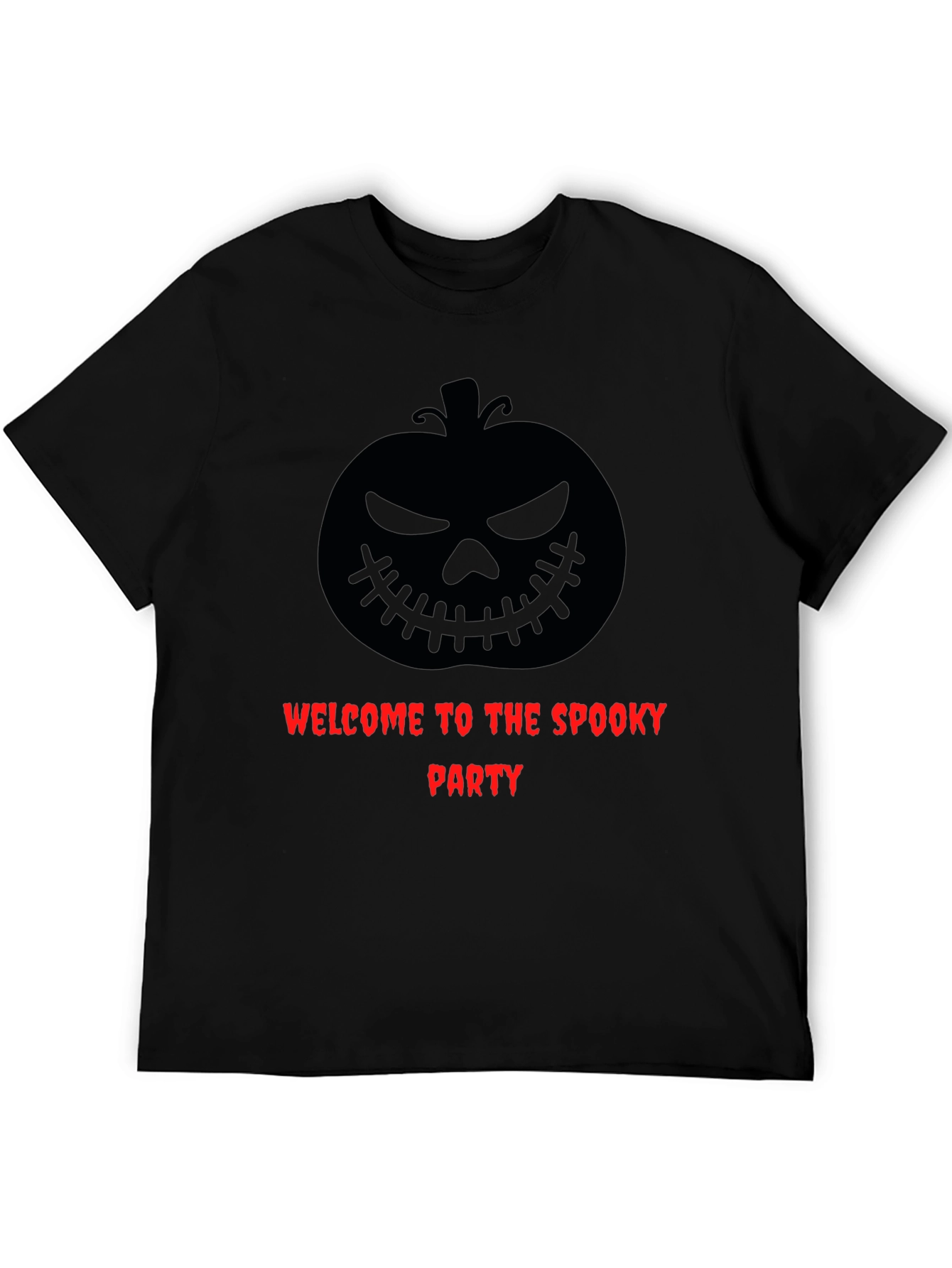 Spooky Party Graphic Tee - Halloween Pumpkin Design