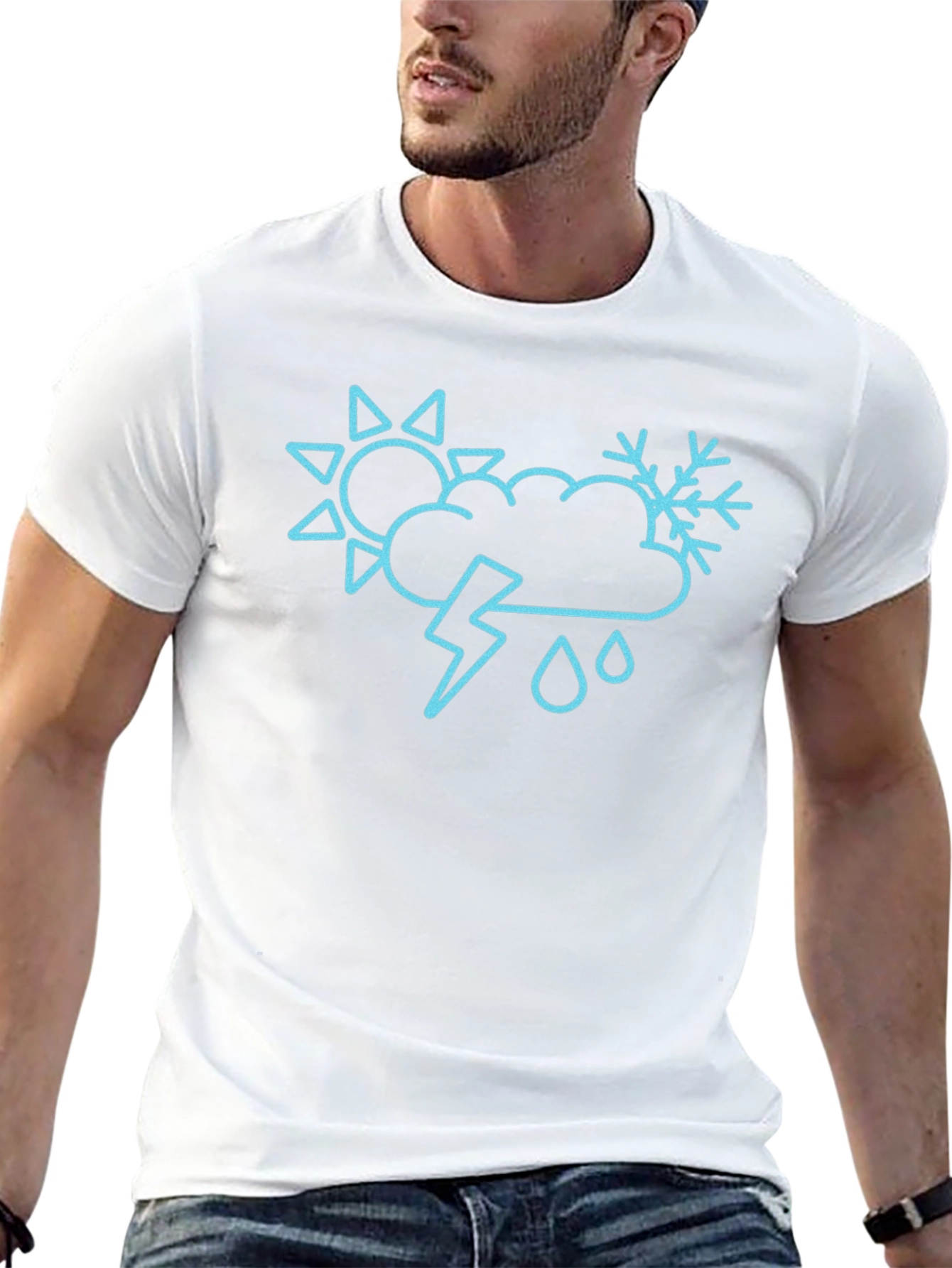 Weather Pattern T-Shirt - Black