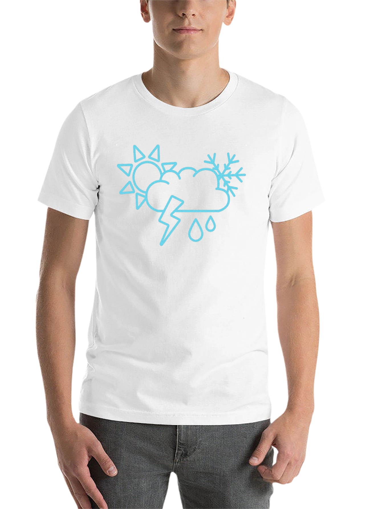 Weather Pattern T-Shirt - Black