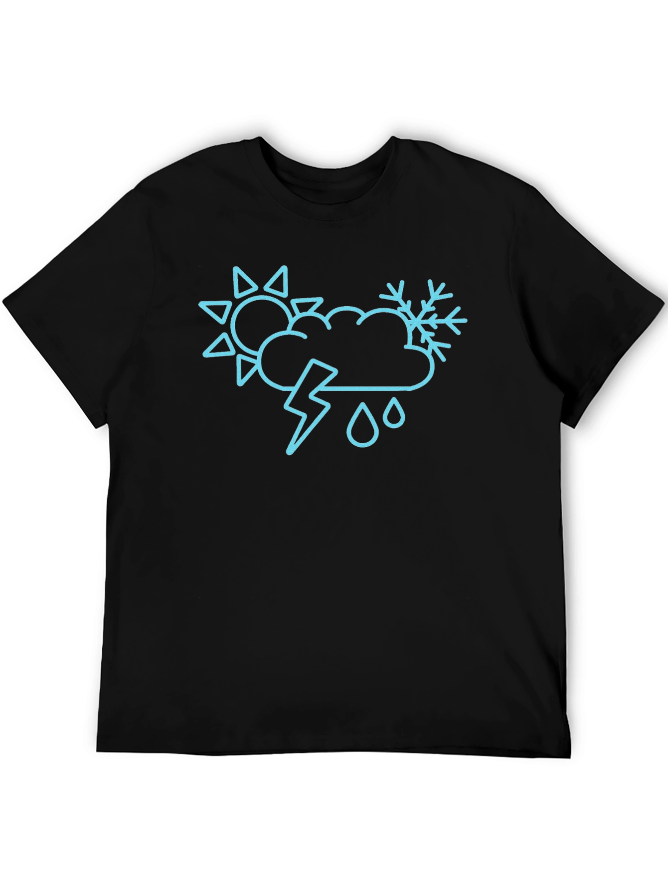 Weather Pattern T-Shirt - Black