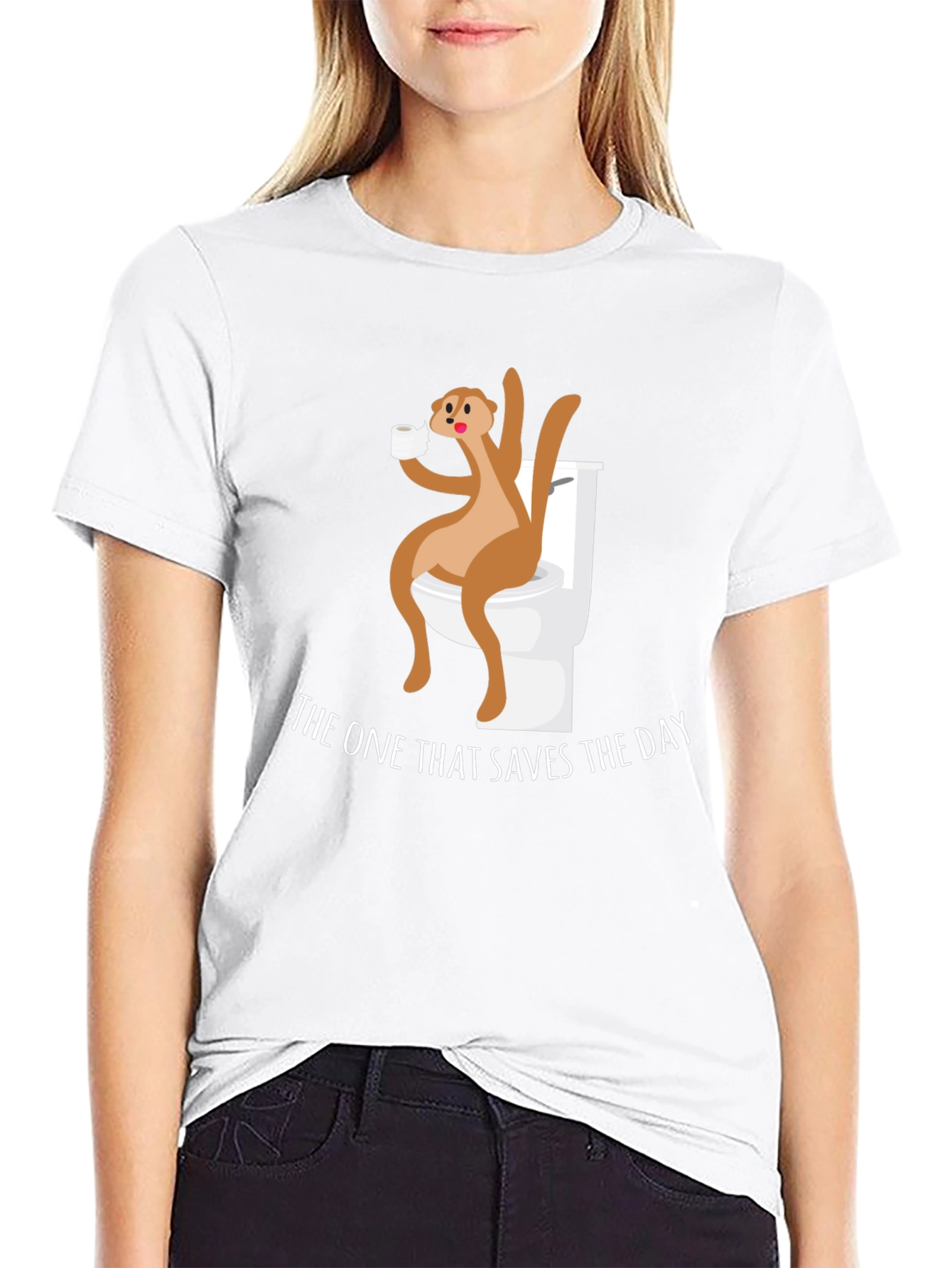 Meerkat on Toilet T-Shirt - Funny Humor Tee