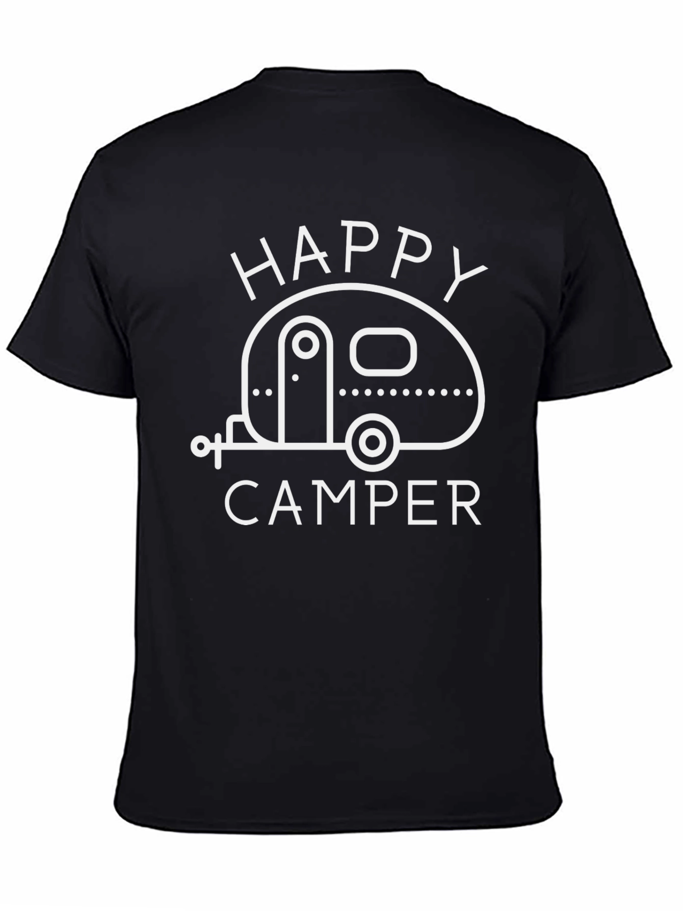 Happy Camper Graphic Tee - Black Camping T-Shirt